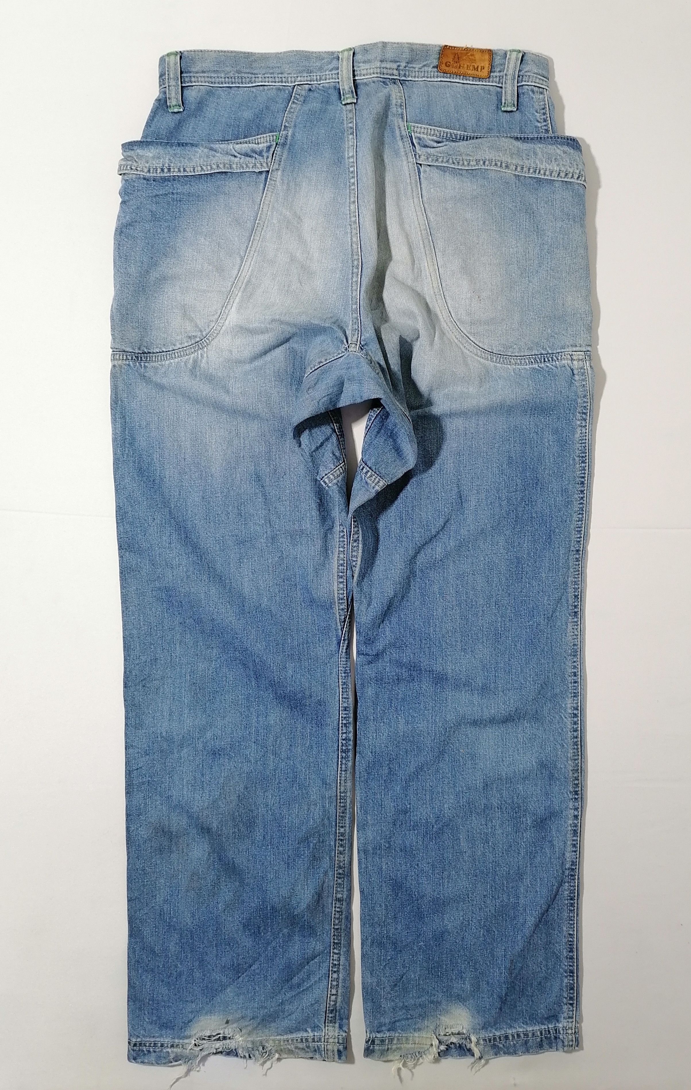 Japanese Brand Gohemp Big Pocket Denim Jeans Size US 35 - 2 Thumbnail
