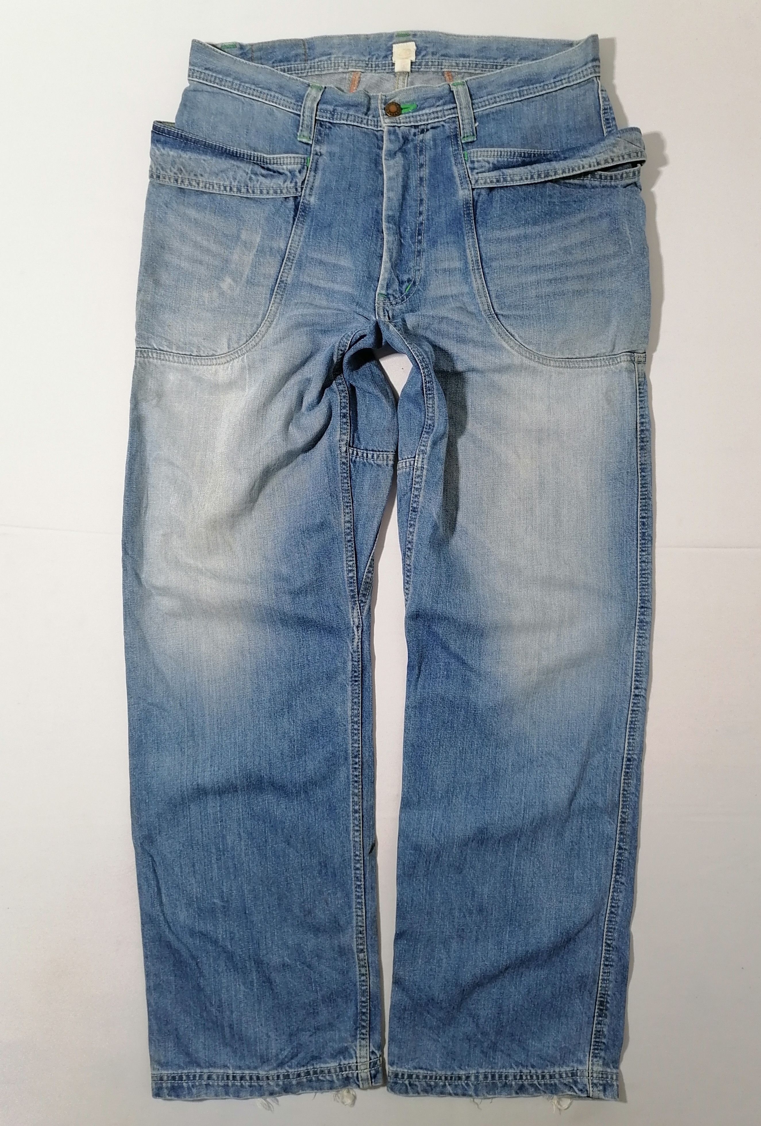 Japanese Brand Gohemp Big Pocket Denim Jeans Size US 35 - 1 Thumbnail