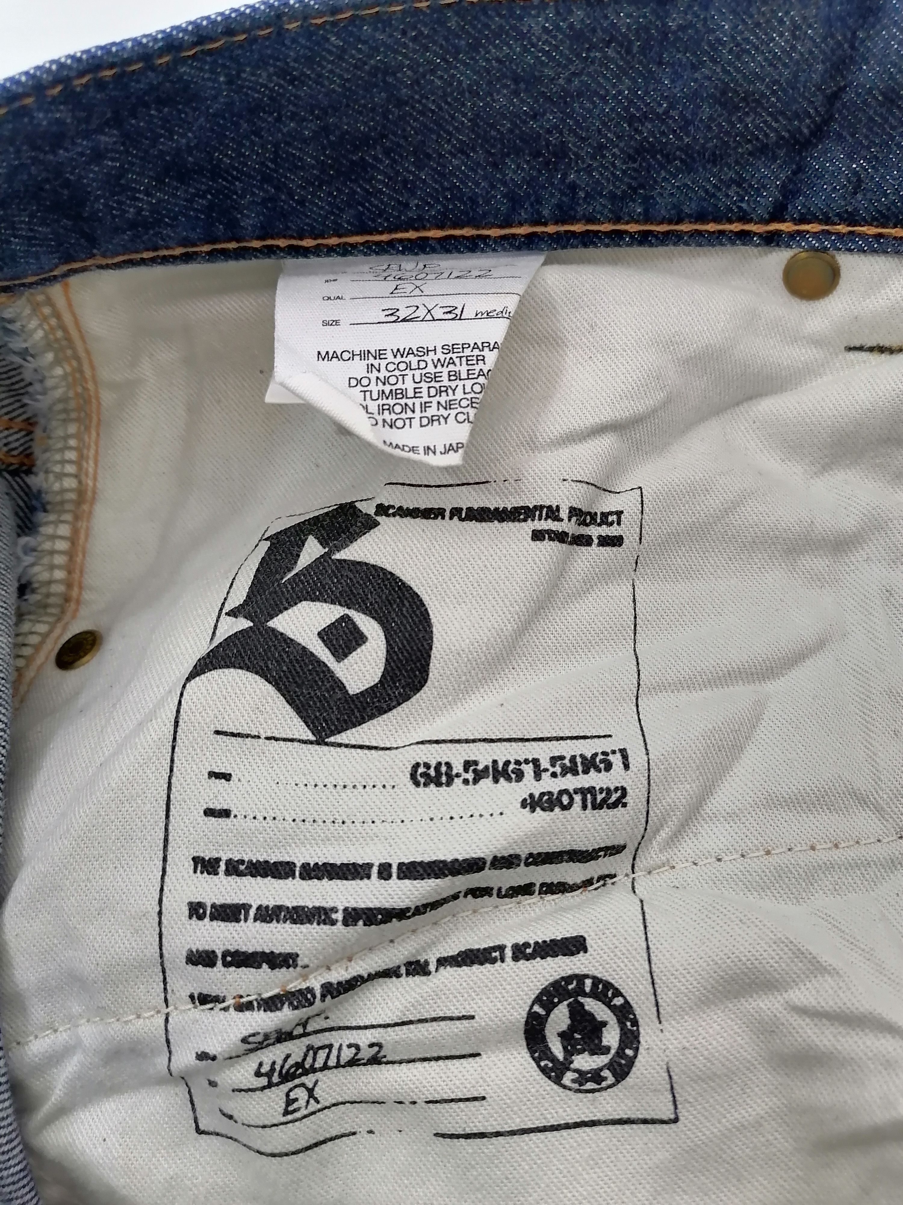 Japanese Brand Scanner Fundamental Product Selvedge Jeans Size US 34 / EU 50 - 6 Thumbnail