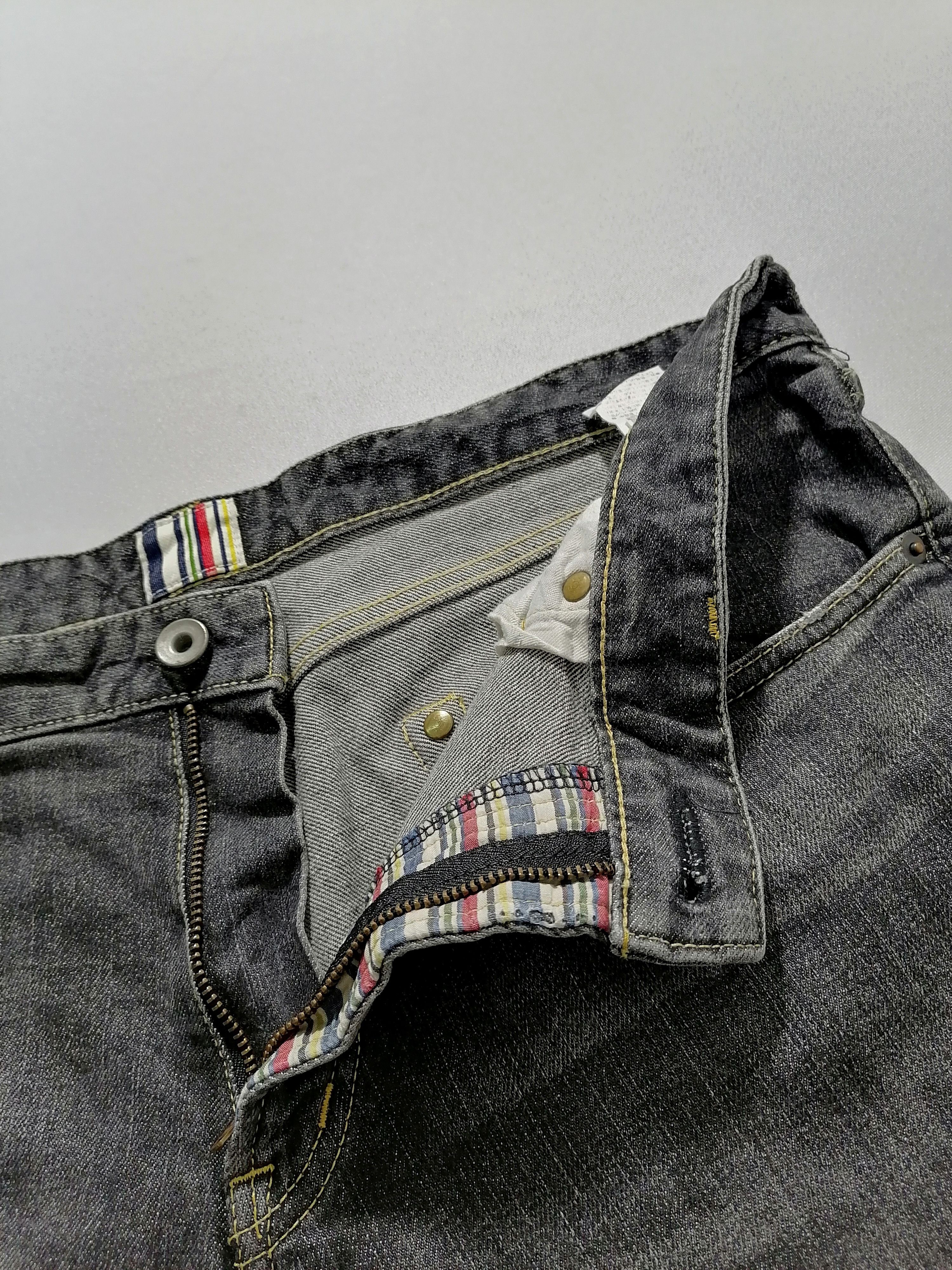 Japanese Brand Kunishima Buemon Embroidered Straight Cut Denim Jeans Size US 34 / EU 50 - 6 Thumbnail