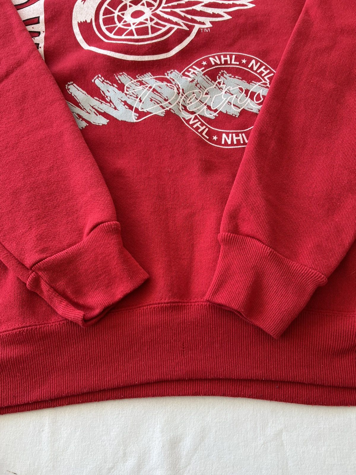 NHL Vintage 1991 Detroit Red Wings NHL Red Sweatshirts Size US M / EU 48-50 / 2 - 7 Thumbnail