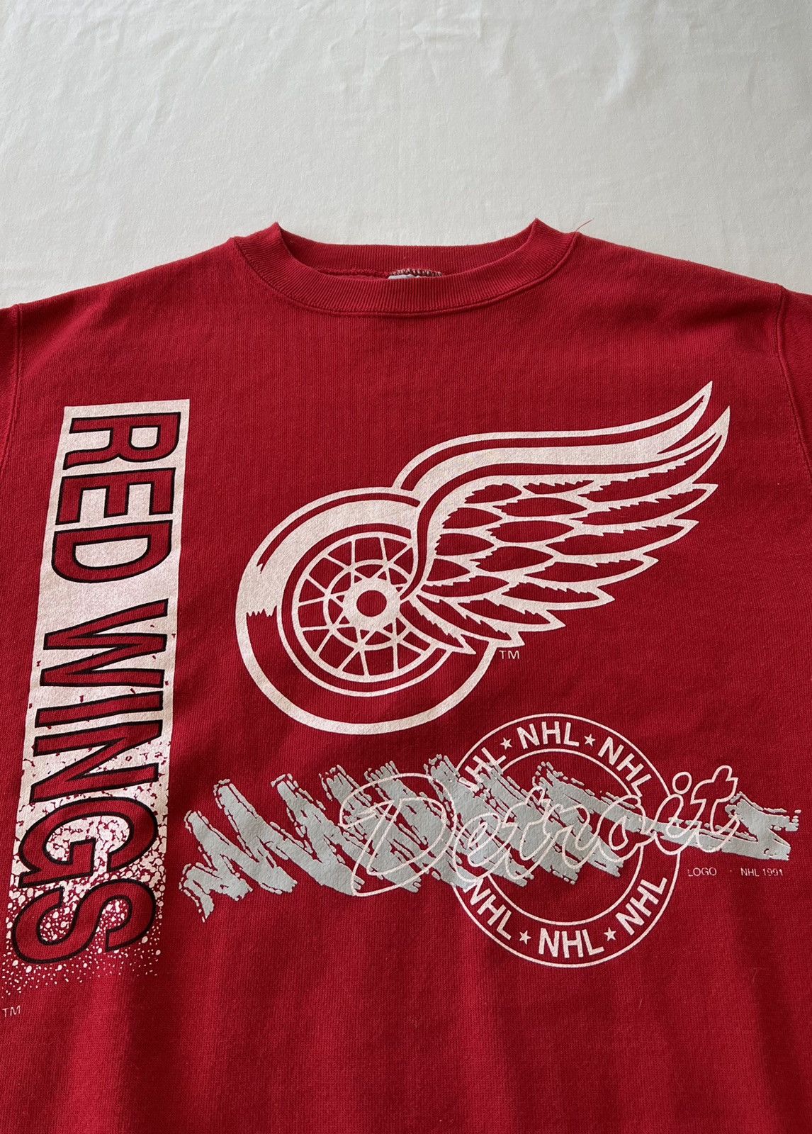 NHL Vintage 1991 Detroit Red Wings NHL Red Sweatshirts Size US M / EU 48-50 / 2 - 3 Thumbnail