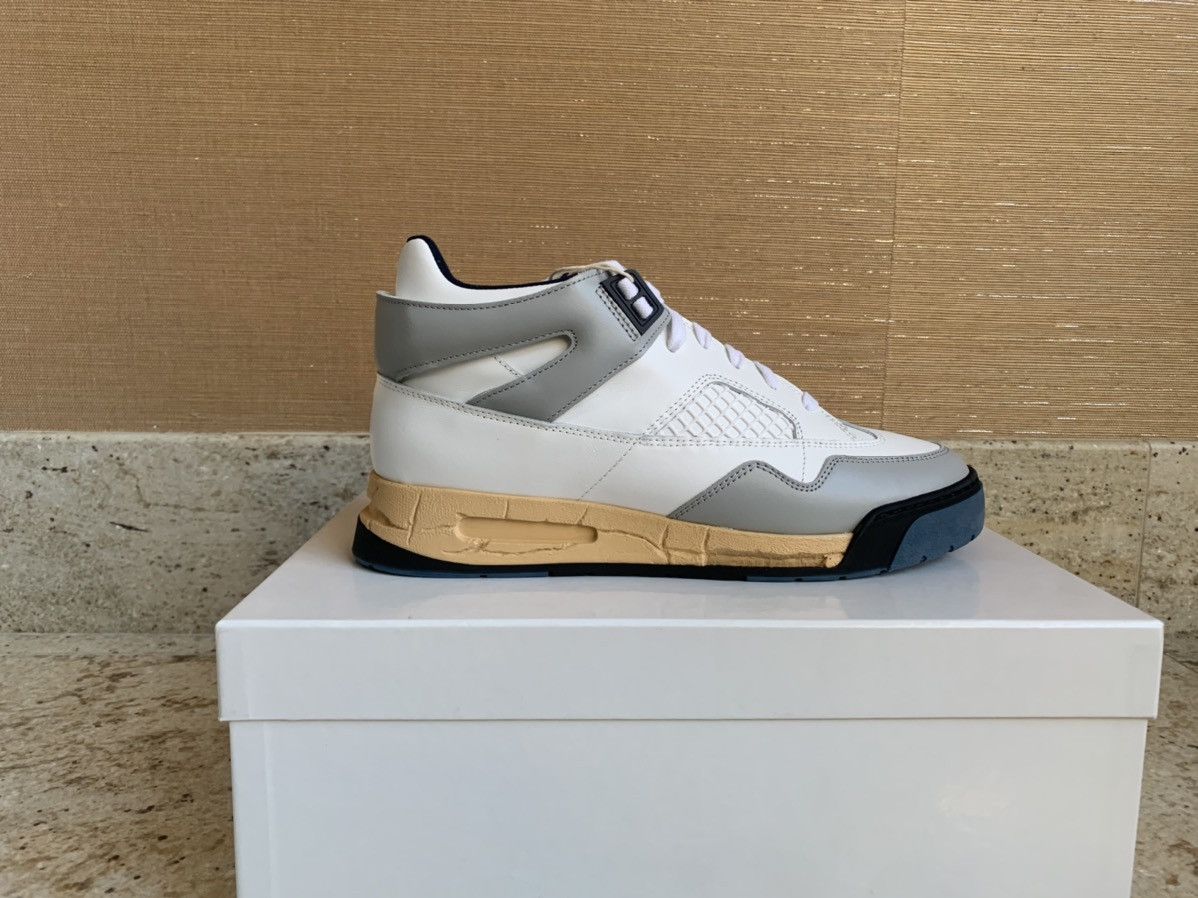 image of Maison Margiela Margiela Jordan 4 Remake Shoes in Blue White, Men's (Size 9)