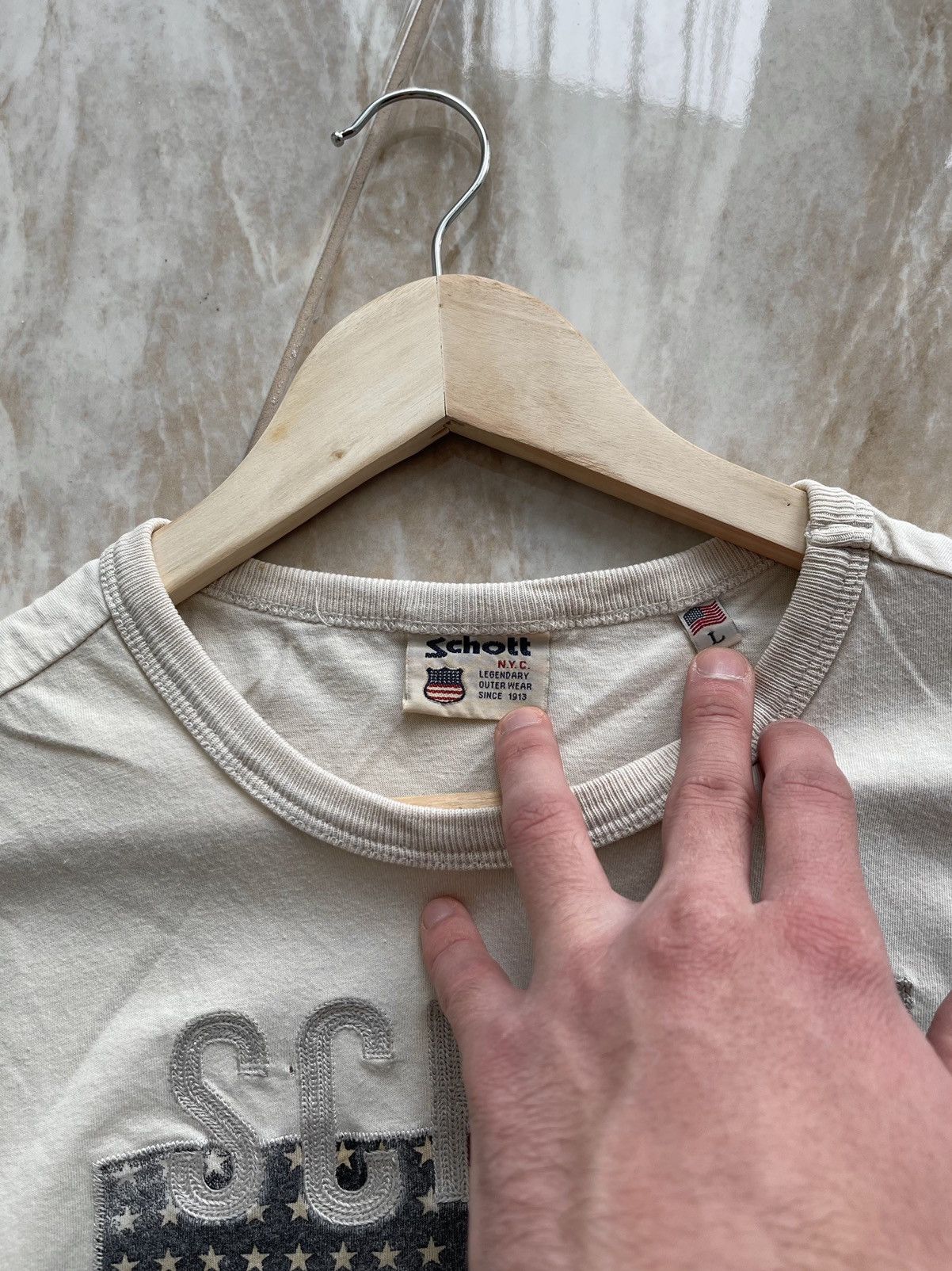 Schott × Vintage Vintage Schott N.Y.C Tee Size US M / EU 48-50 / 2 - 4 Thumbnail