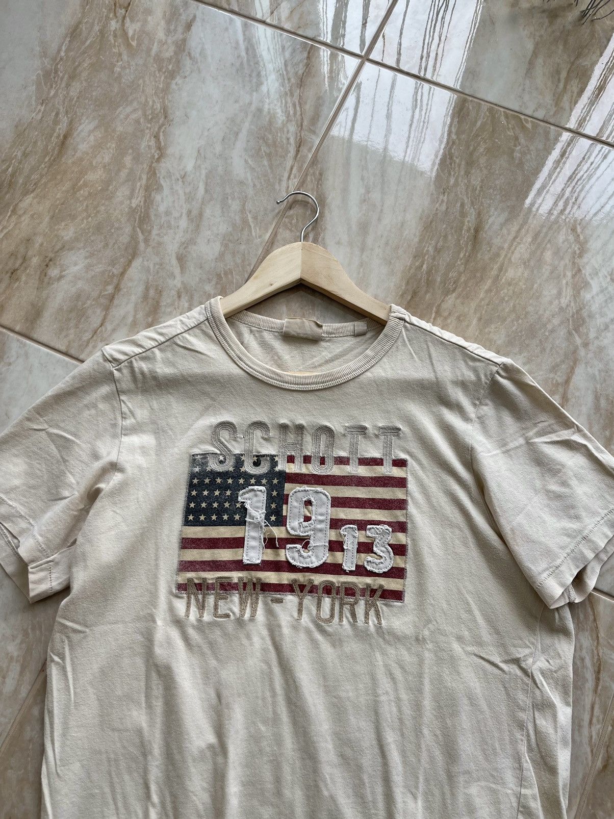 Schott × Vintage Vintage Schott N.Y.C Tee Size US M / EU 48-50 / 2 - 2 Thumbnail