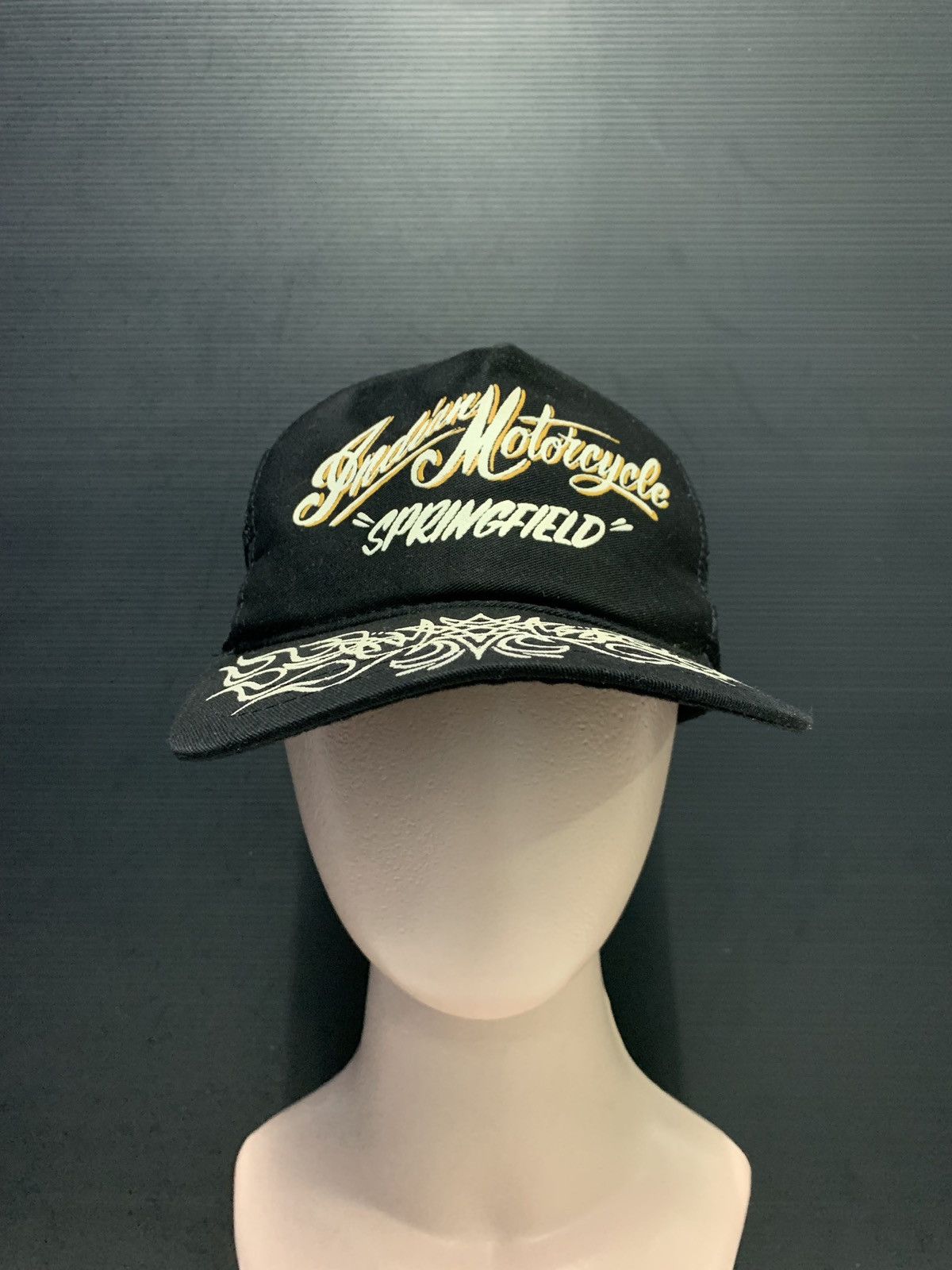 Indian Motorcycle × Sports Specialties Vintage 80s Indian Motorcycle Springfield Trucker Hats Cap Size ONE SIZE - 1 Thumbnail