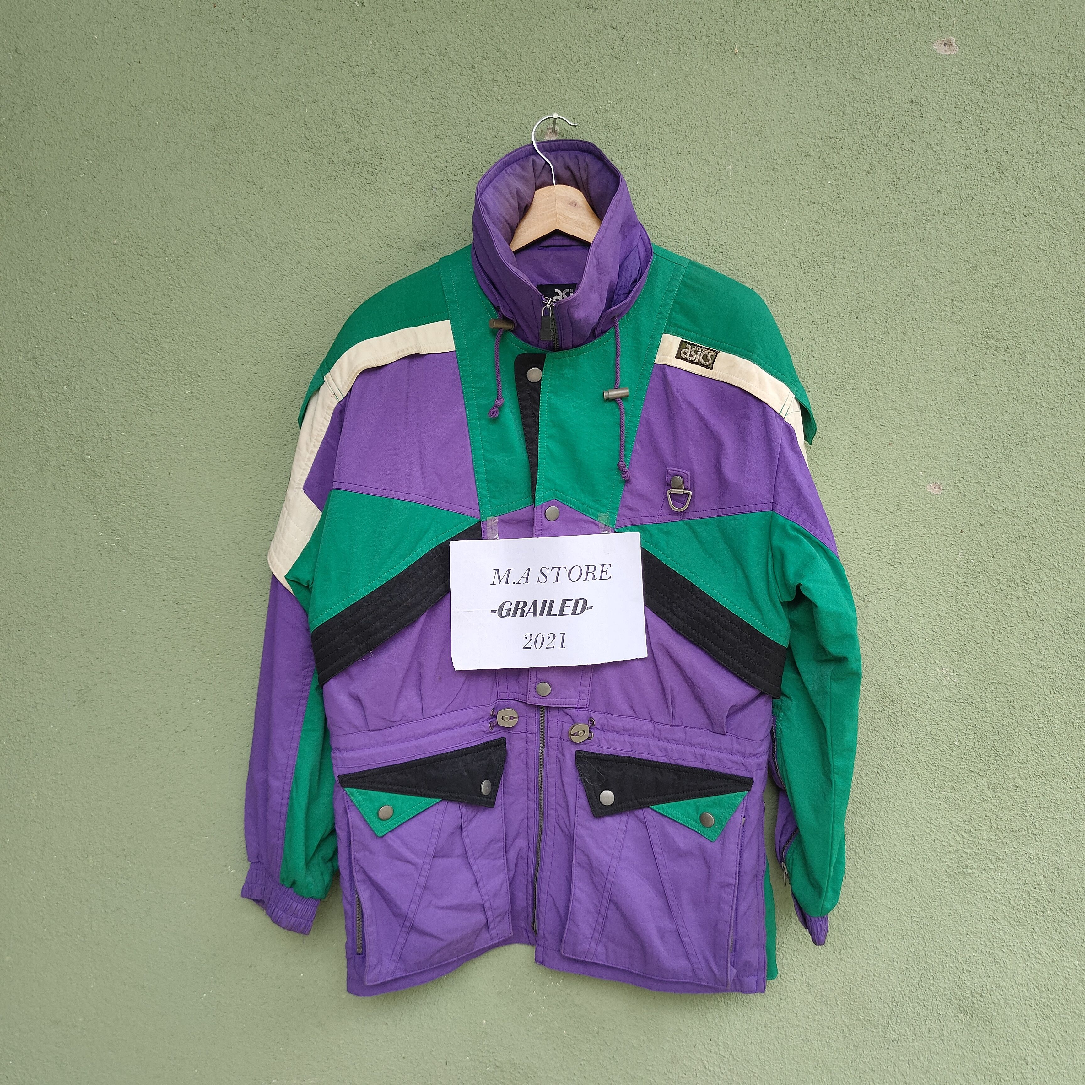 Asics 🇯🇵Vintage ASICS Made In Japan Zipper Ups Jacket Size US L / EU 52-54 / 3 - 15 Thumbnail
