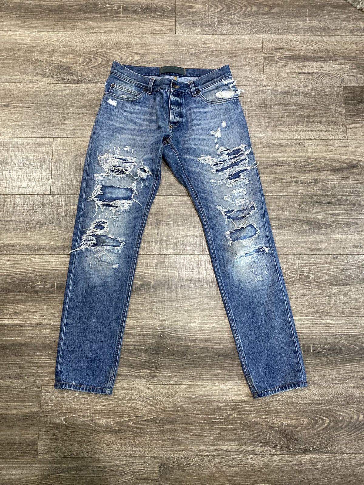 Dolce & Gabbana Vintage Mainline Dolce & Gabbana Over Repair Denim Size US 34 / EU 50 - 1 Thumbnail
