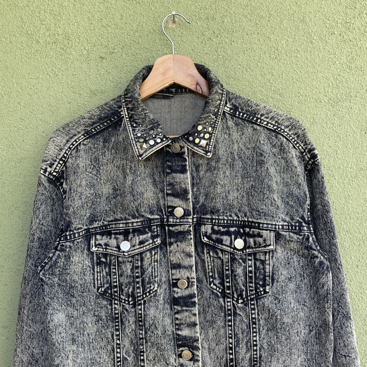 Vintage UNBRANDED Button Ups Asics Wash Denim Jacket