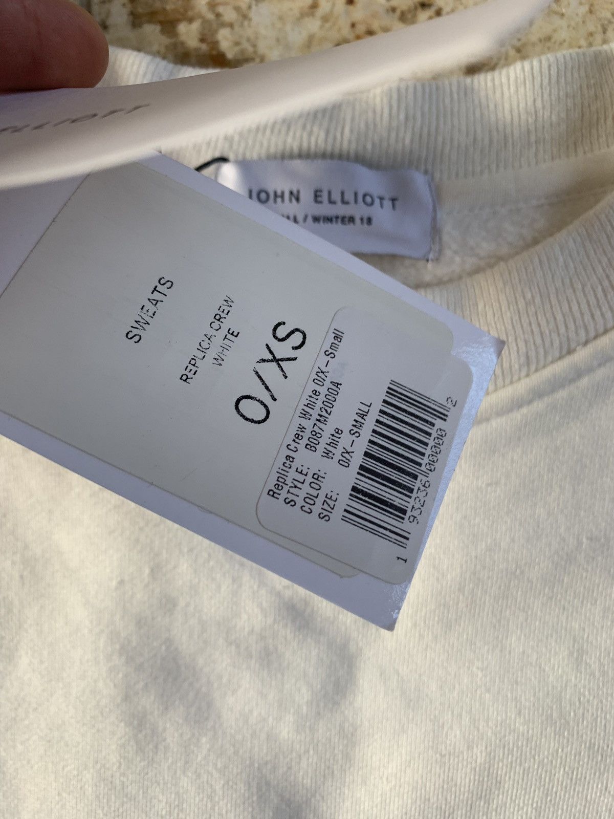John Elliott Replica Crewneck Sweater in White Size US XS / EU 42 / 0 - 9 Thumbnail