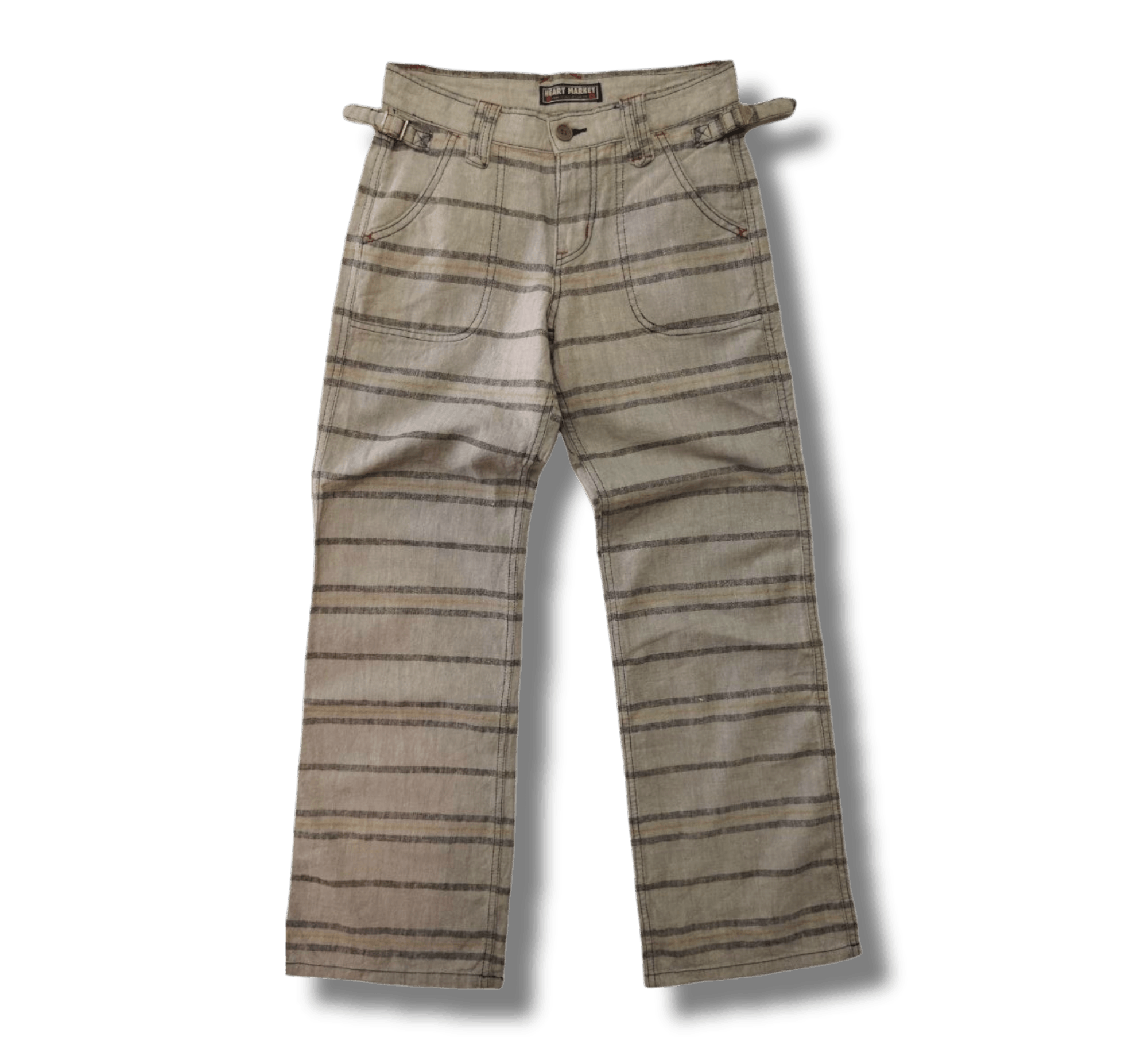 image of Hysteric Glamour Best Offerjapanese Heart Market Pants in Grey Stripes, Men's (Size 29)