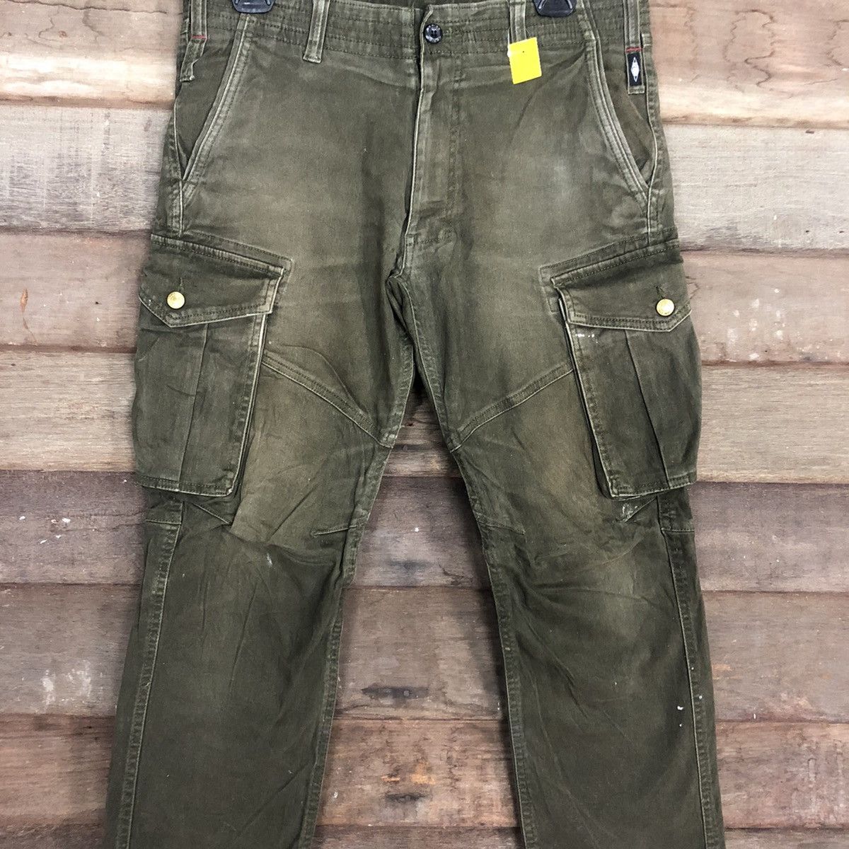 Japanese Brand × StraightFaded Geride Green Multipocket Tactical Cargo Pants #3363 Size US 31 - 4 Thumbnail