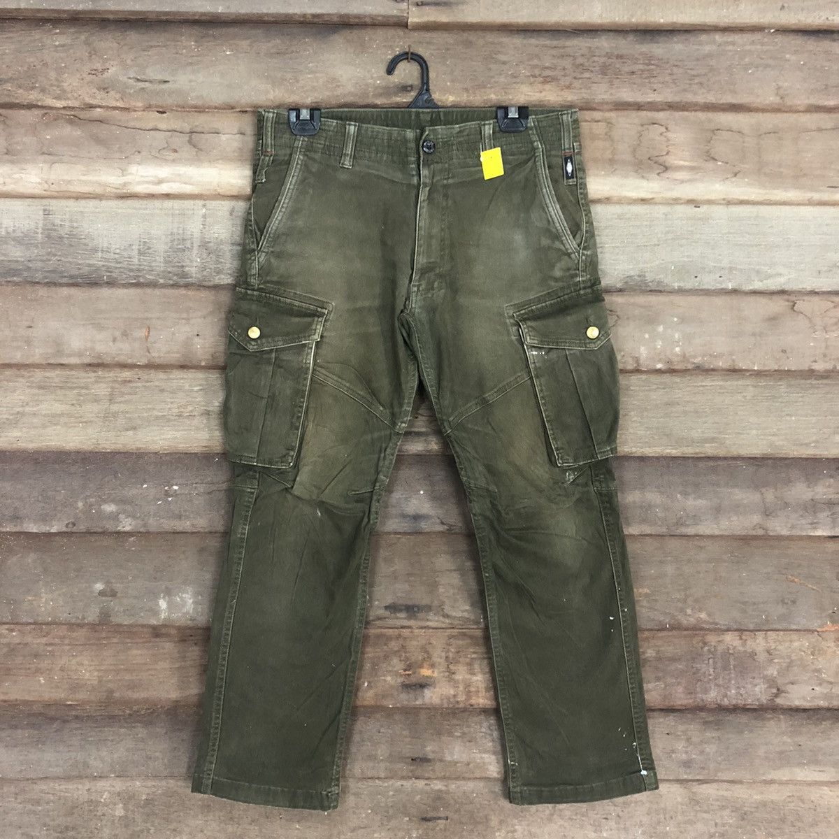 Japanese Brand × StraightFaded Geride Green Multipocket Tactical Cargo Pants #3363 Size US 31 - 1 Thumbnail