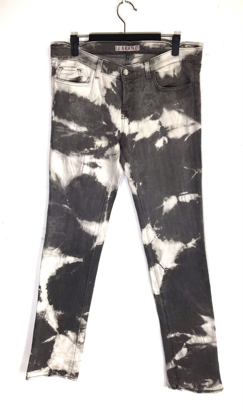 image of Made In Usa J Brand Acid Wash Design Stretch Skinny Jeans in Acid Wash Black, Men's (Size 34)