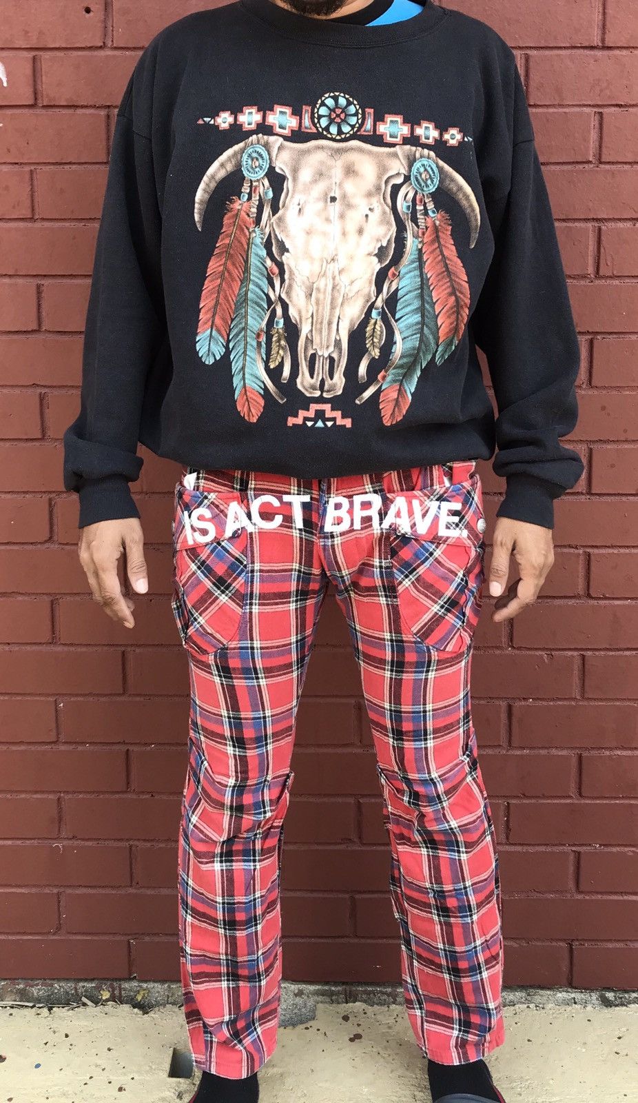 Japanese Brand Japanese Brand Redark Big Side Pocket Tartan Plaid Pants Size US 30 / EU 46 - 12 Thumbnail