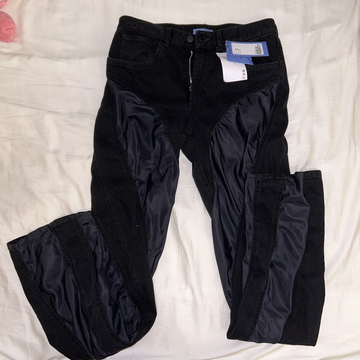 Mugler Mugler x H&M spiral panel jeans denim pants | Grailed