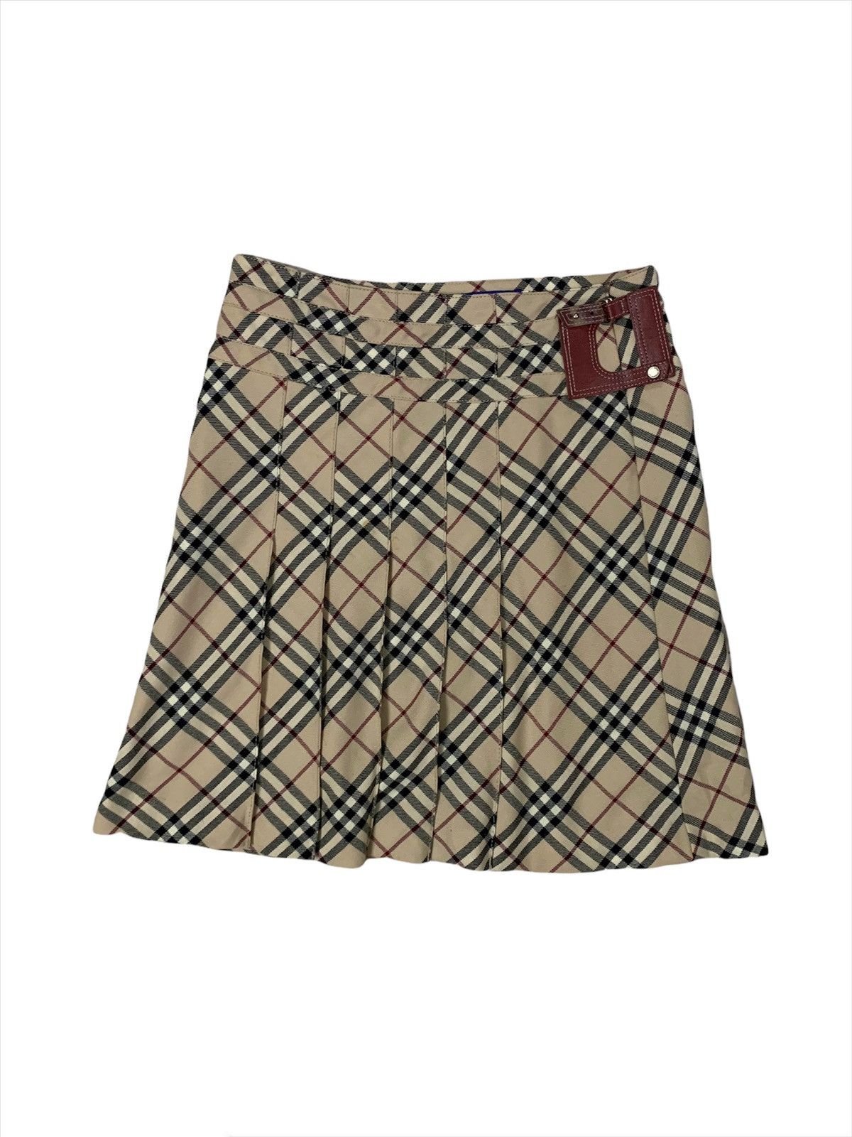 Burberry FINAL⚡️Vintage Burberry London Blue Label Nova Check Skirts Size 28" / US 6 / IT 42 - 2 Thumbnail