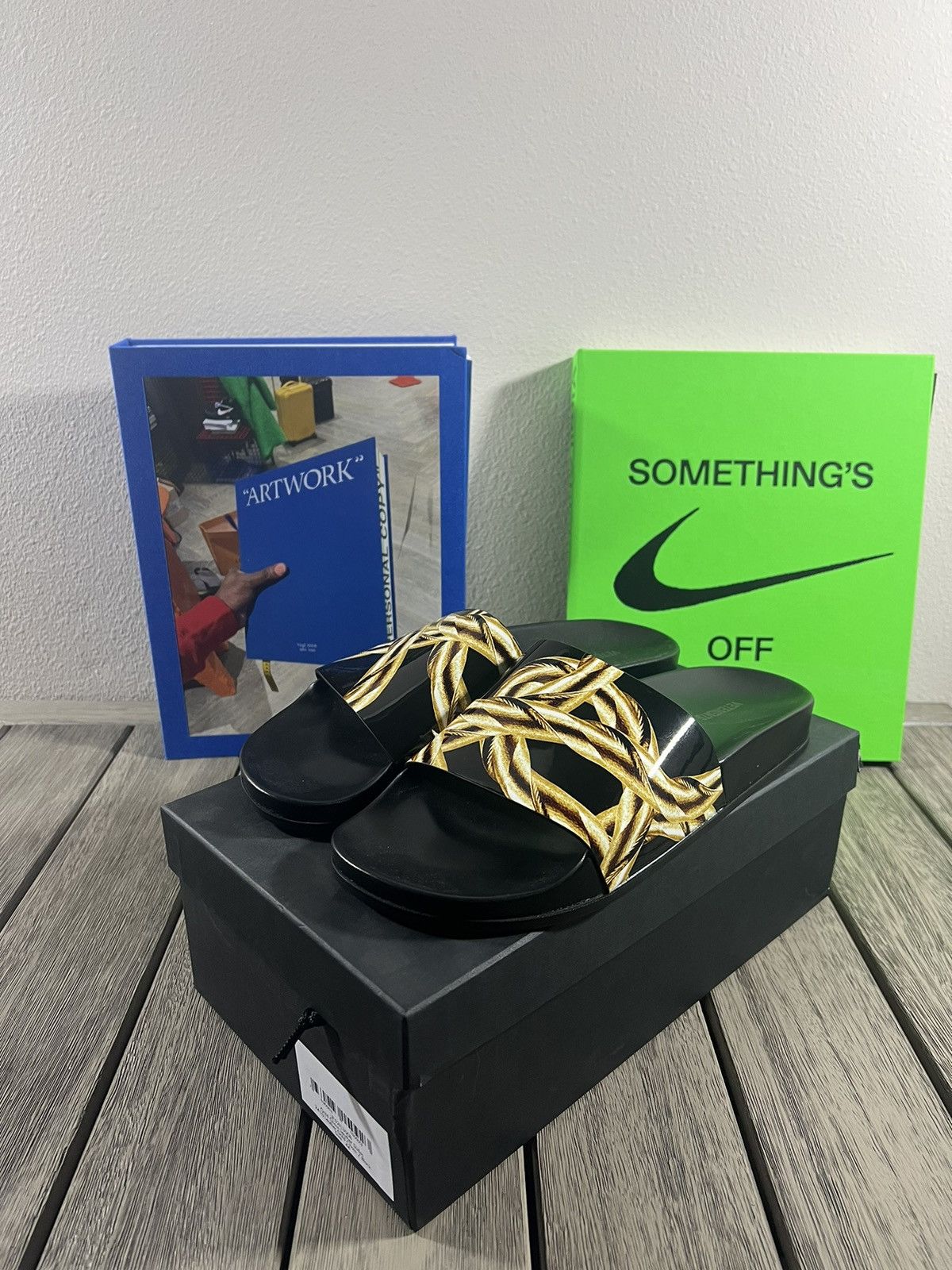 Vetements Vetements Gold Chain Leather Sandals Size US 11 / EU 44 - 1 Thumbnail