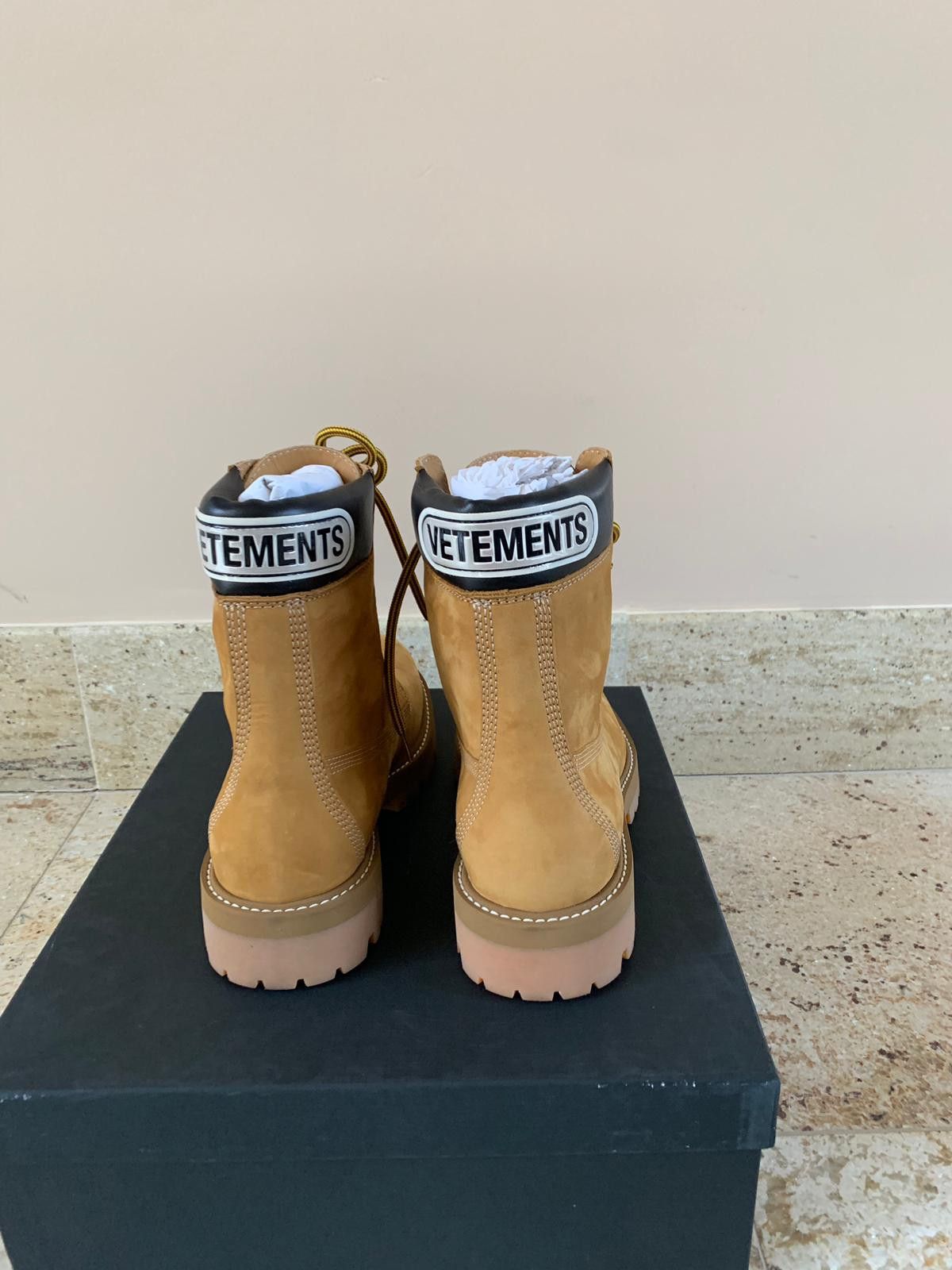Vetements Logo Cuff Timb Boots in Brown Size US 7 / EU 40 - 5 Thumbnail