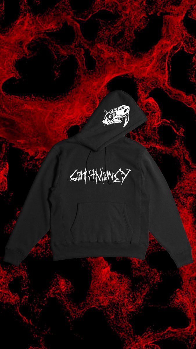 image of Goth&money Goth Money Records Reflective 3M Hoodie Black New, Men's (Size 2XL)