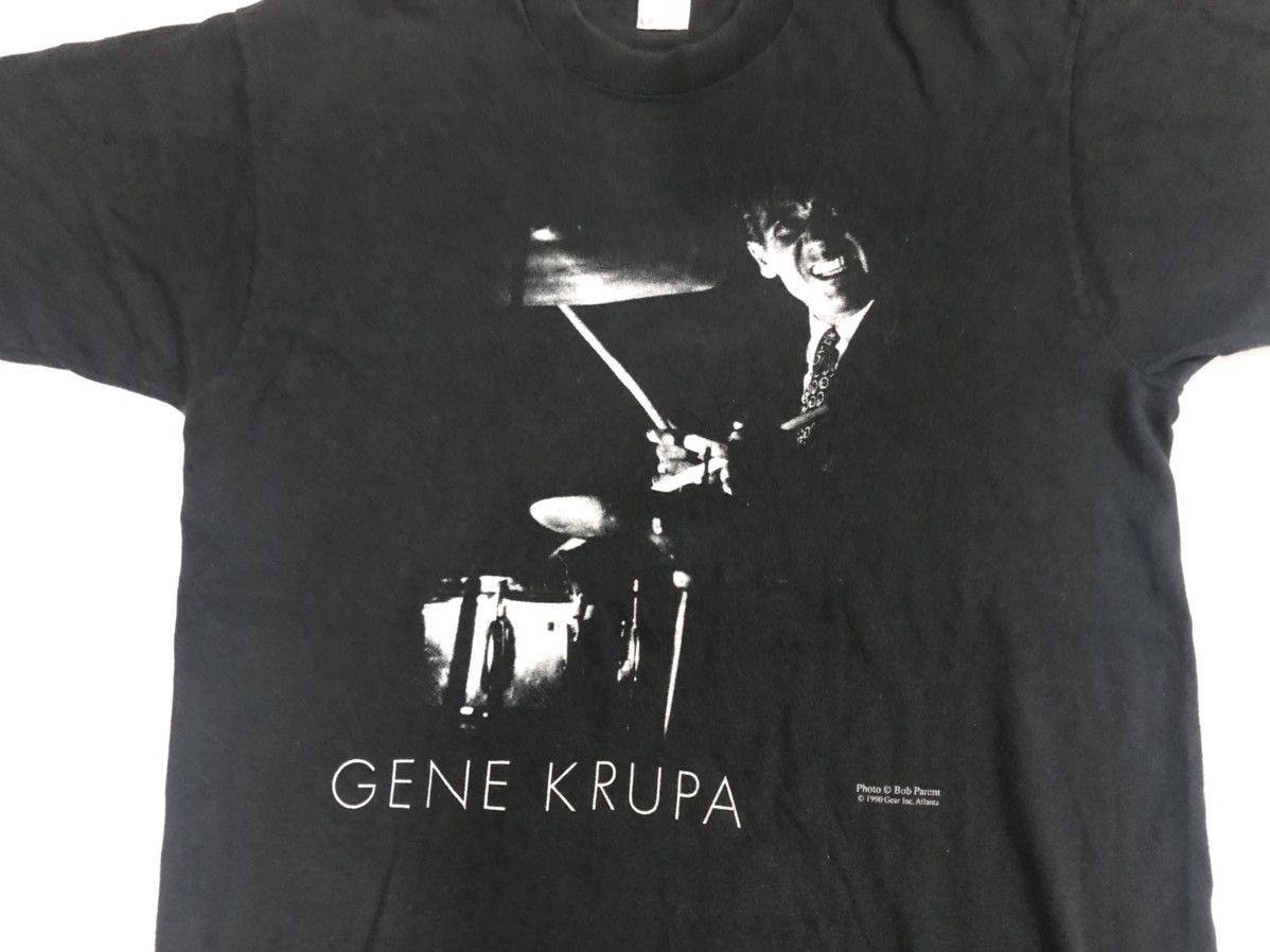 Band Tees × Vintage Vintage 90s Gene Krupa American Drummer Krupa and Rich Size US XL / EU 56 / 4 - 2 Thumbnail