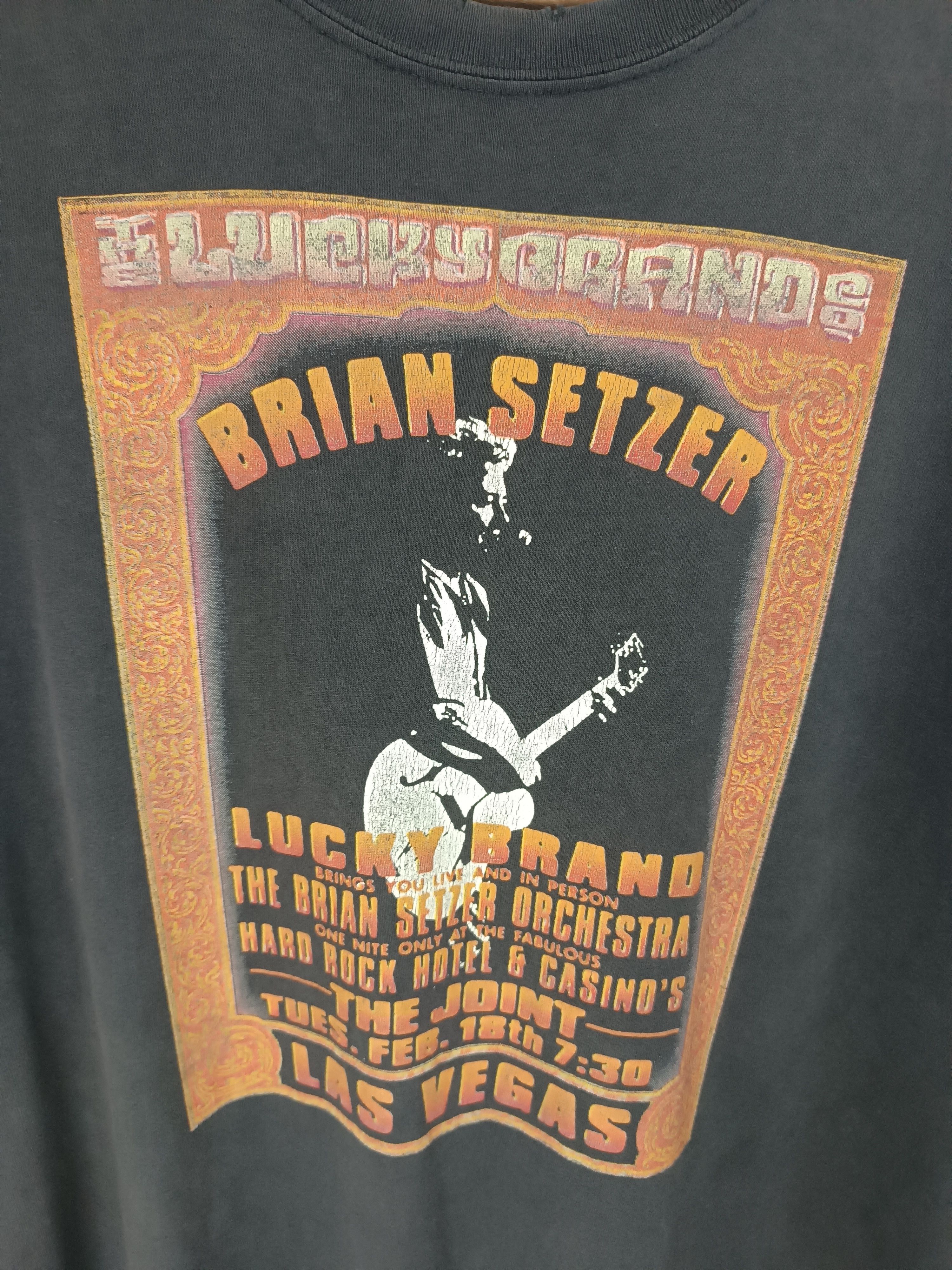 Band Tees THRASHED FADED VINTAGE BRIAN SETZER ORCHESTRA GRUNGE PUNK Size US XL / EU 56 / 4 - 12 Thumbnail