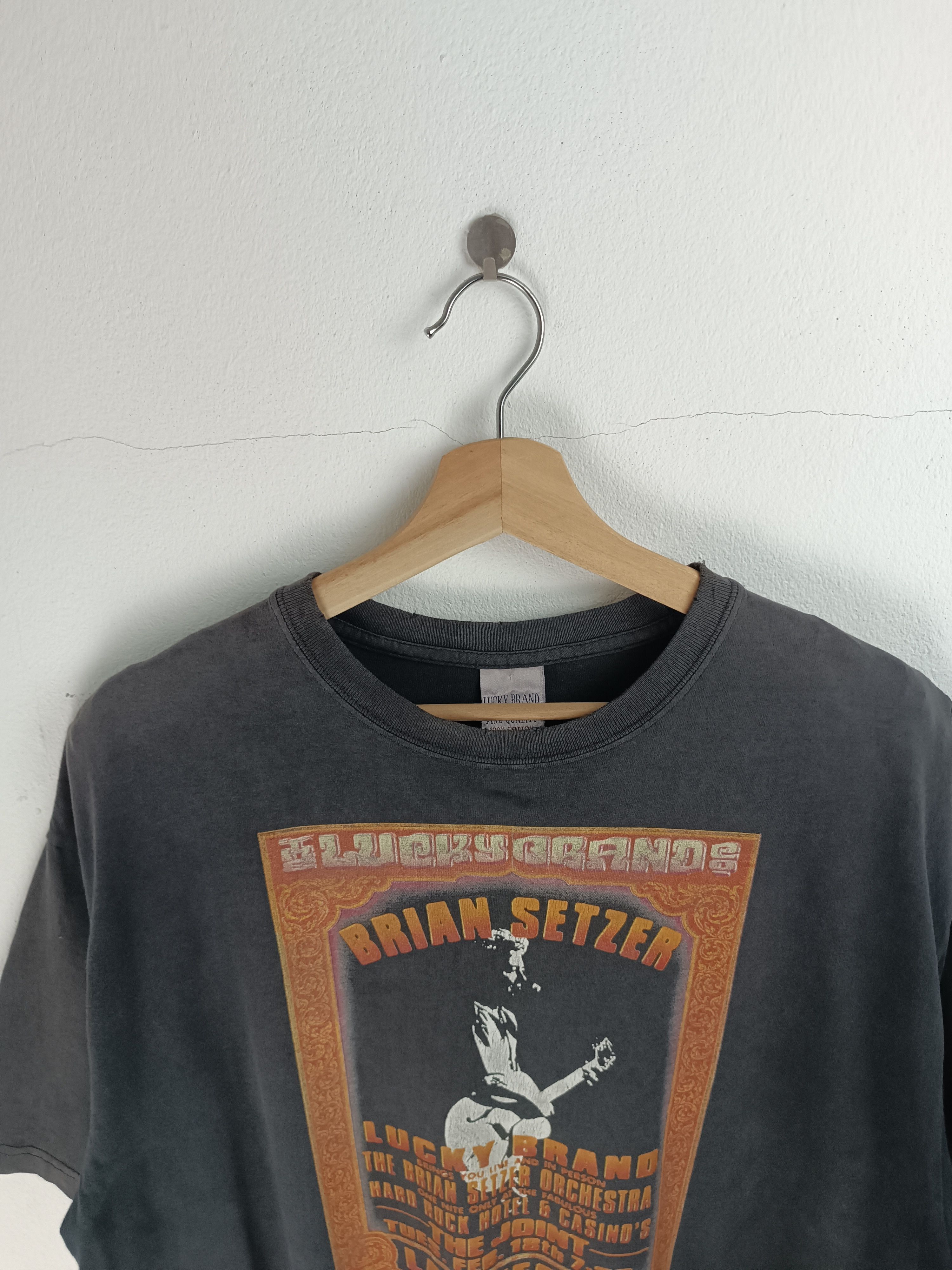 Band Tees THRASHED FADED VINTAGE BRIAN SETZER ORCHESTRA GRUNGE PUNK Size US XL / EU 56 / 4 - 5 Thumbnail