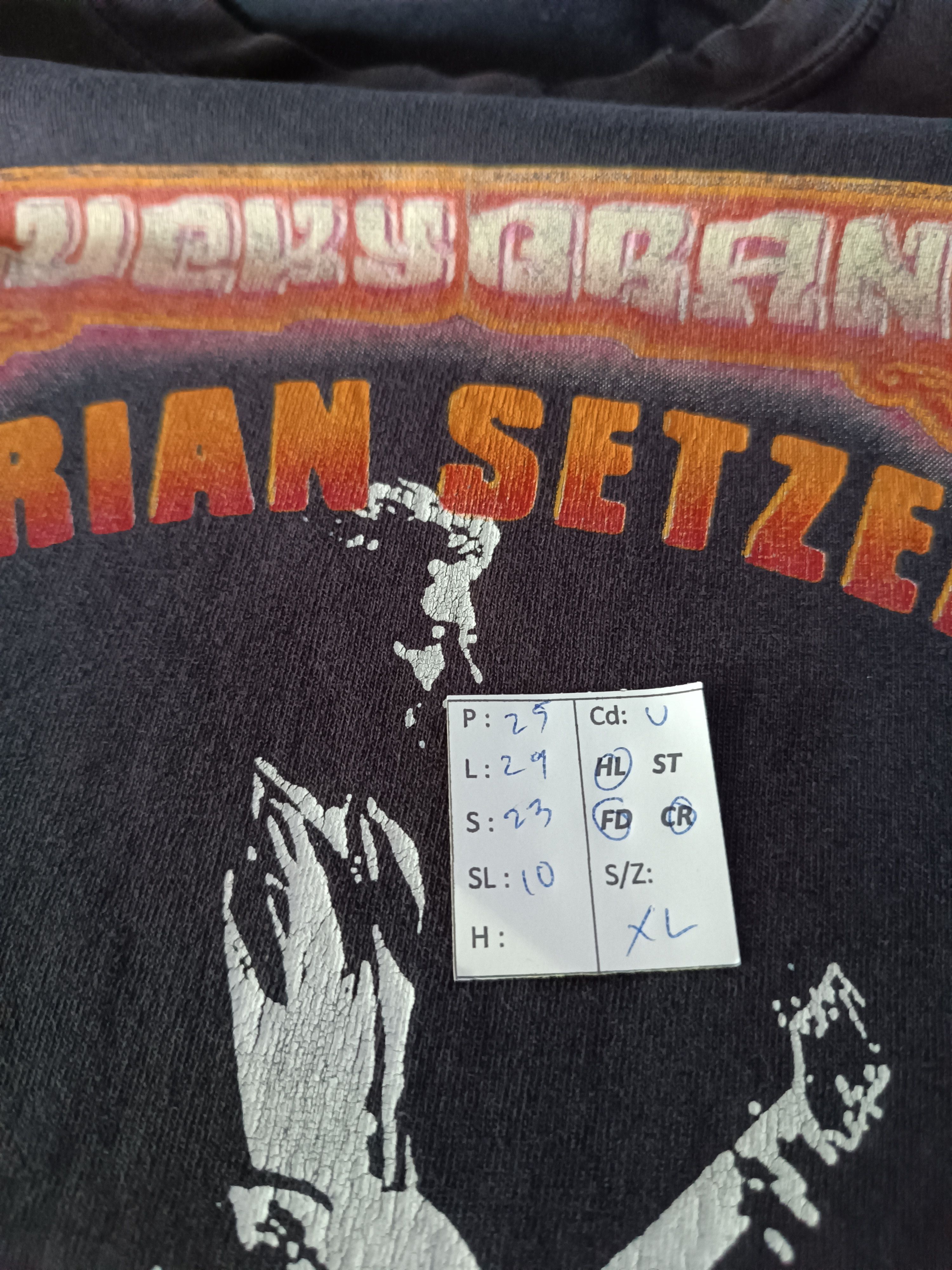 Band Tees THRASHED FADED VINTAGE BRIAN SETZER ORCHESTRA GRUNGE PUNK Size US XL / EU 56 / 4 - 18 Thumbnail