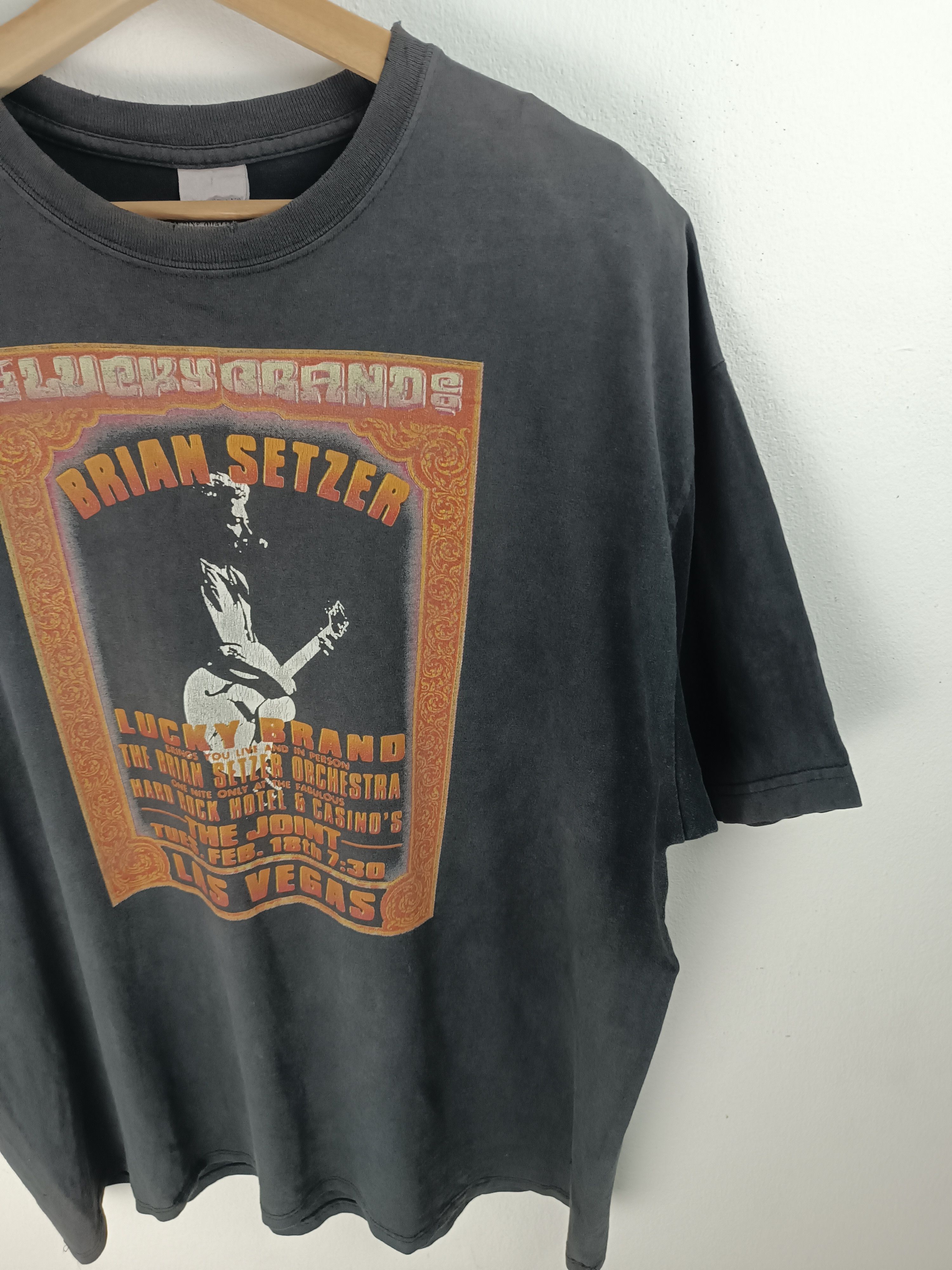 Band Tees THRASHED FADED VINTAGE BRIAN SETZER ORCHESTRA GRUNGE PUNK Size US XL / EU 56 / 4 - 10 Thumbnail