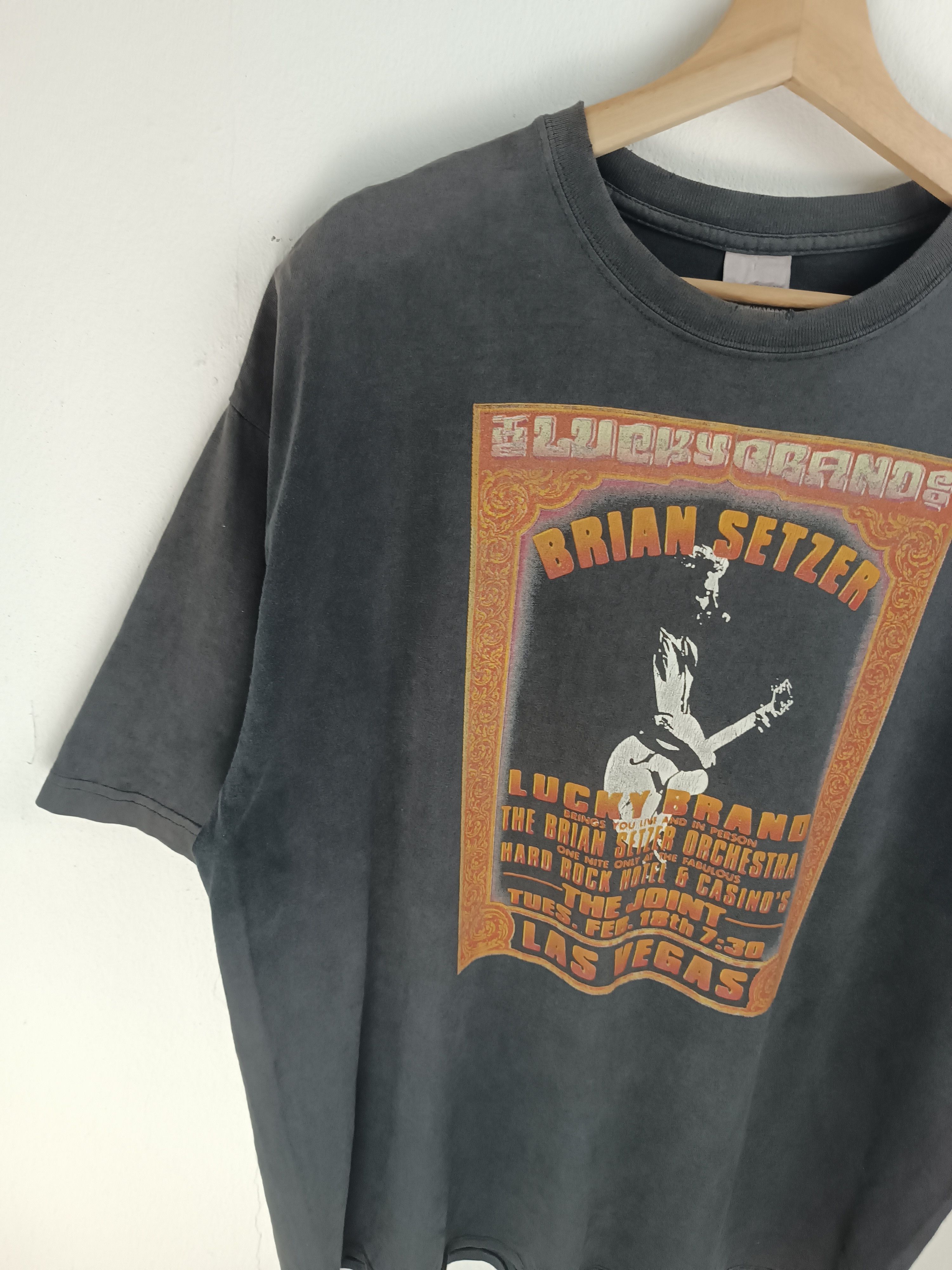 Band Tees THRASHED FADED VINTAGE BRIAN SETZER ORCHESTRA GRUNGE PUNK Size US XL / EU 56 / 4 - 8 Thumbnail