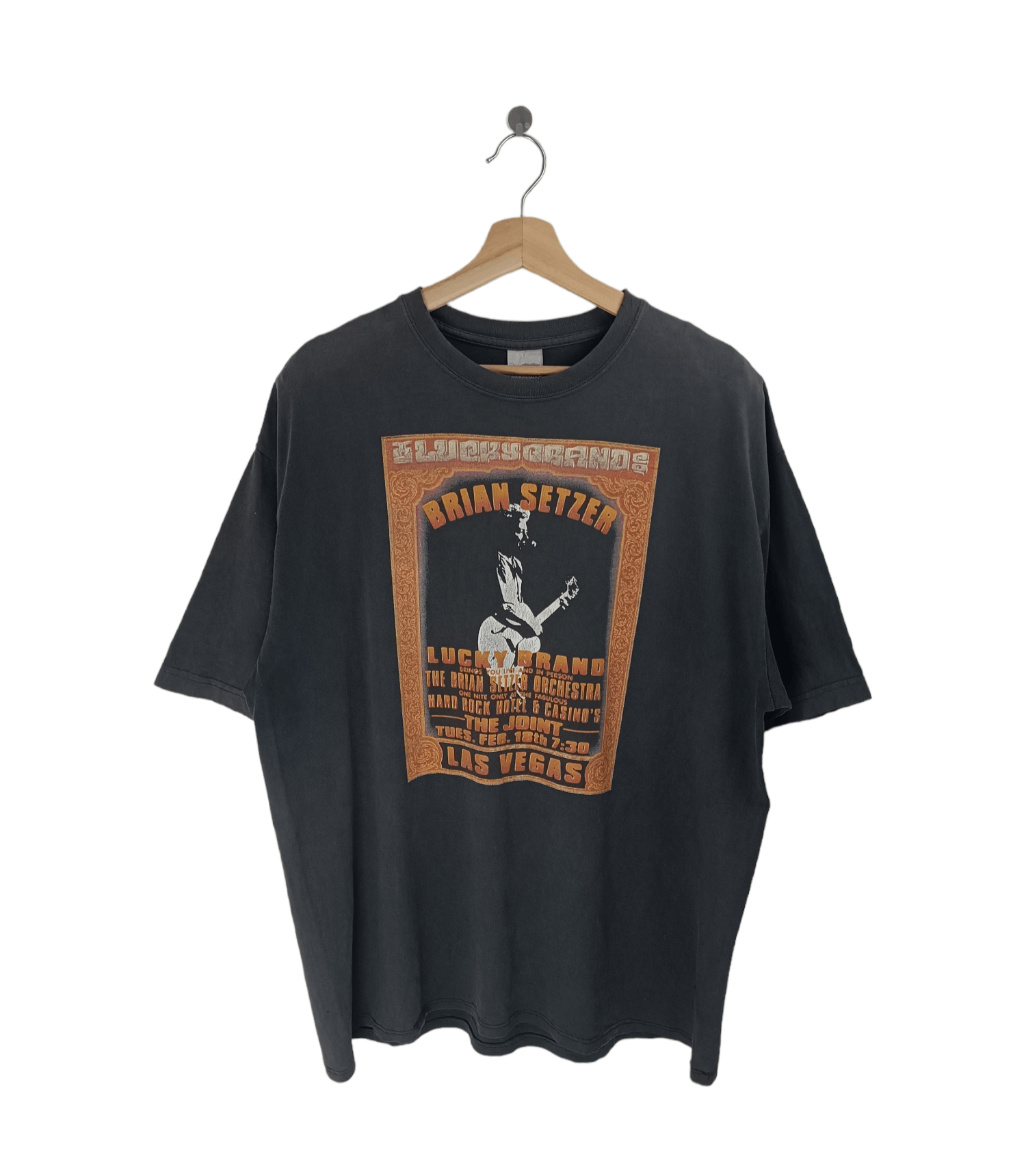 Band Tees THRASHED FADED VINTAGE BRIAN SETZER ORCHESTRA GRUNGE PUNK Size US XL / EU 56 / 4 - 1 Thumbnail
