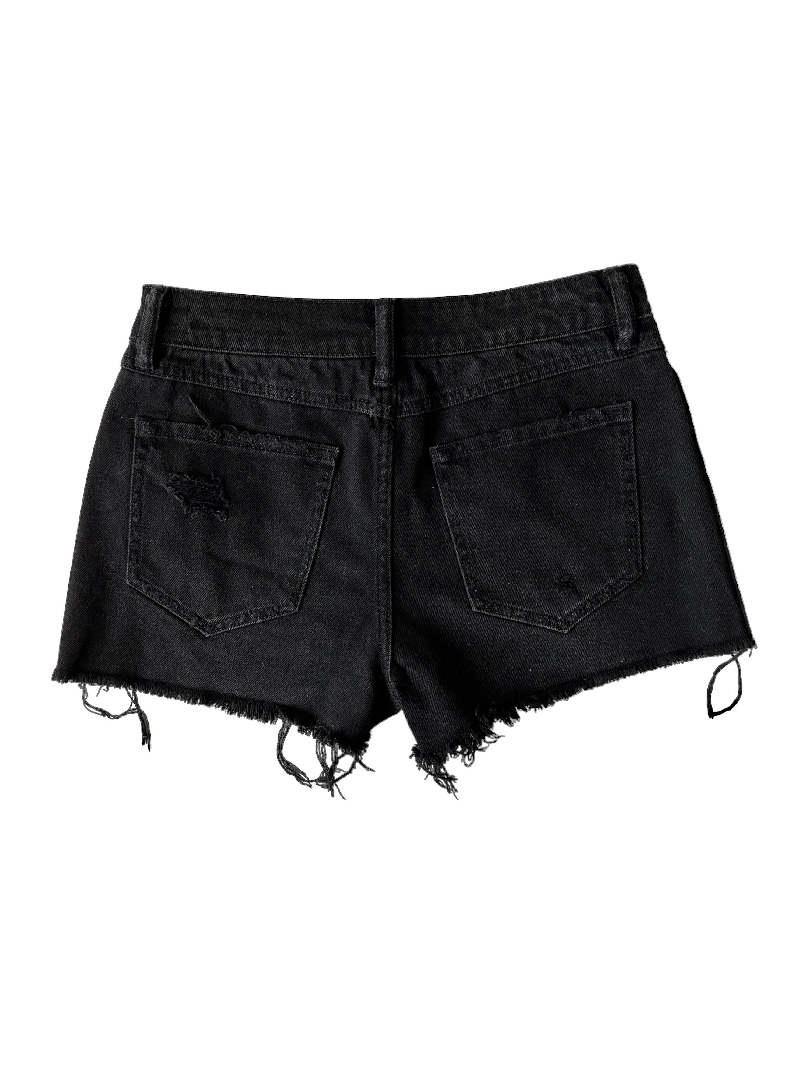 Allsaints AllSaints Serene Denim Shorts Black W25 Size 25" / US 0 / IT 36 - 4 Thumbnail