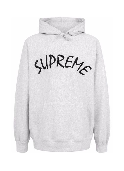 Supreme Chenille Arc Logo Hooded Sweatshirt Grey Men's - SS17 - US