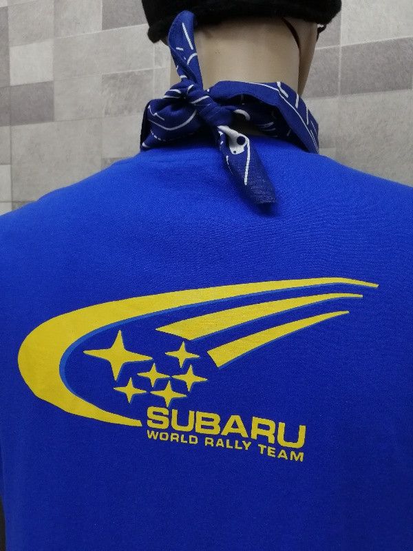 image of Racing x Vintage Wrx Subaru World Rally Team Big Logo T-Shirt in Blue, Men's (Size Medium)