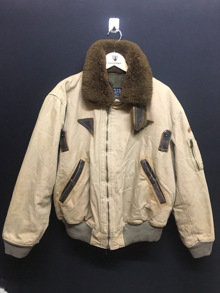 Avirex × Vintage Vintage Avirex B 15 Sherpa flight jacket Size US XXL / EU 58 / 5 - 4 Thumbnail