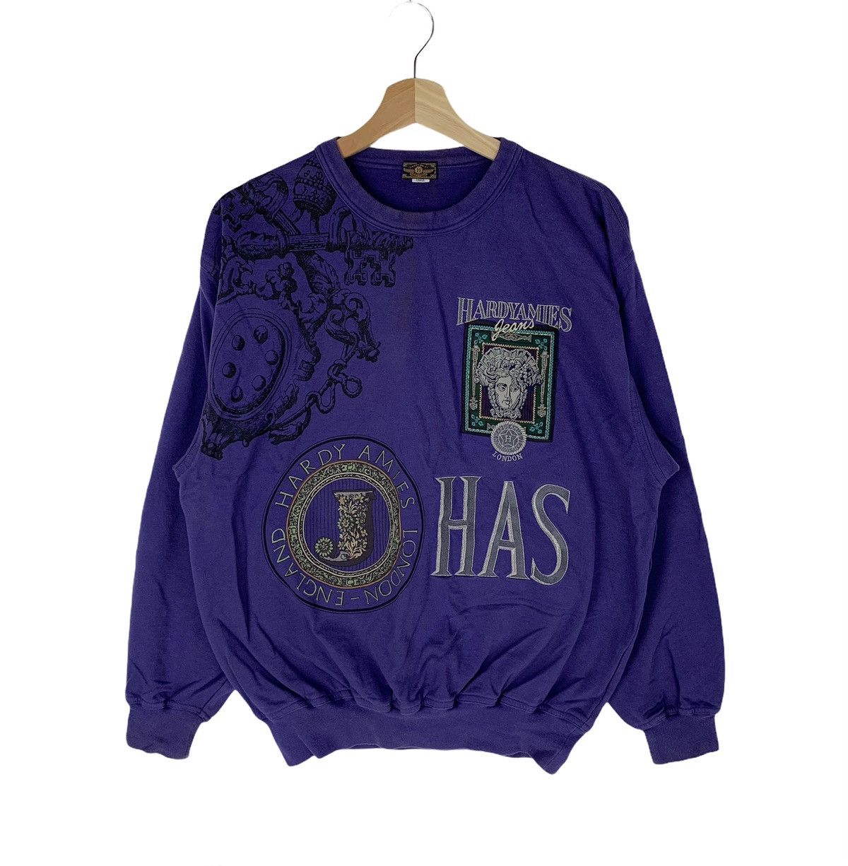 Hardy Amies × Vintage Embroidered Hardy Amies Sweatshirt Size US L / EU 52-54 / 3 - 1 Thumbnail
