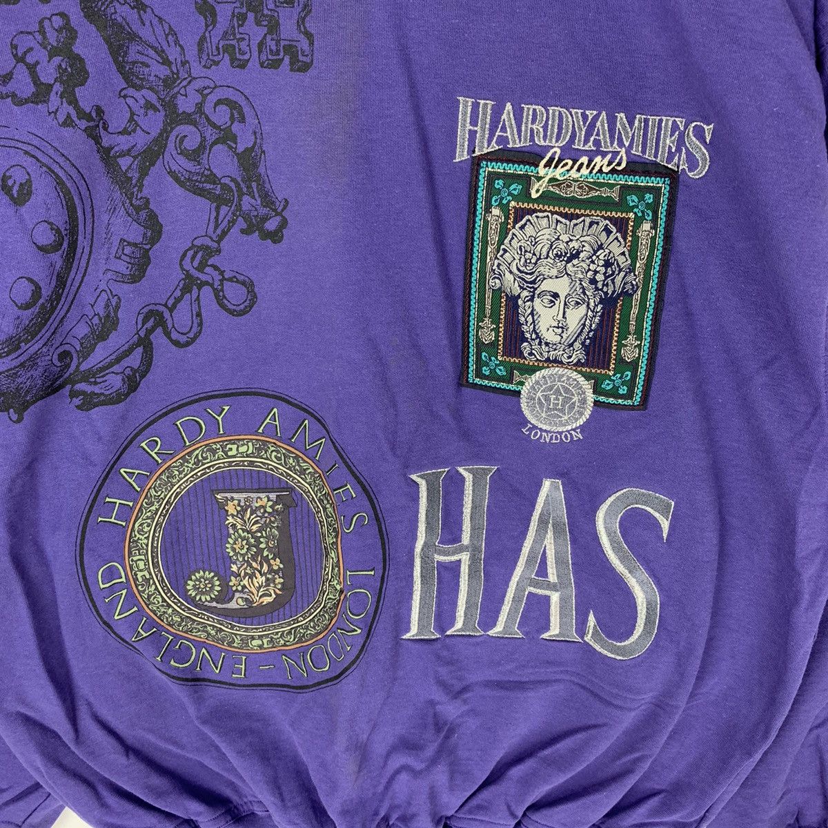 Hardy Amies × Vintage Embroidered Hardy Amies Sweatshirt Size US L / EU 52-54 / 3 - 4 Thumbnail