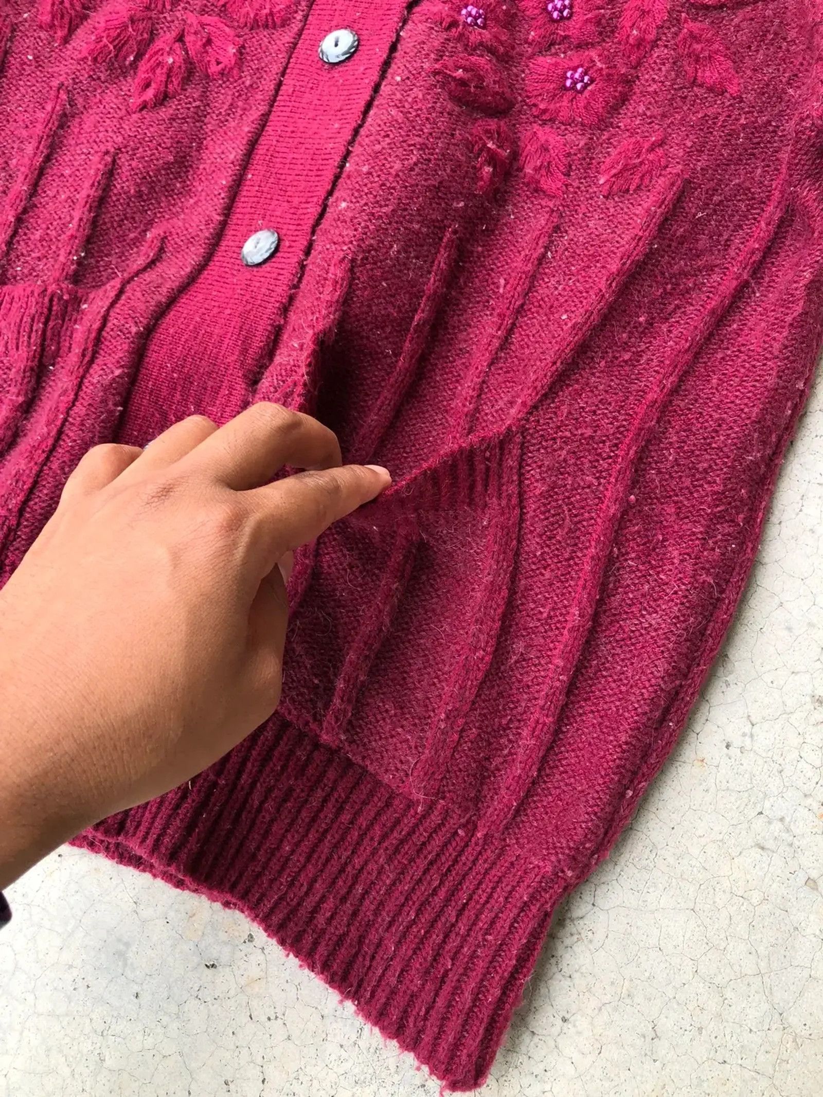 Beauty Beast × Japanese Brand 📌Very Rare Embroidered Jumper Knitting Cardigan/Unisex Size US M / EU 48-50 / 2 - 6 Thumbnail