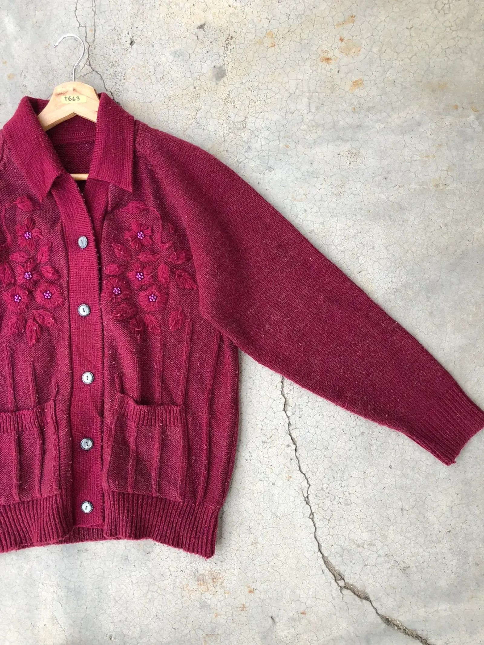 Beauty Beast × Japanese Brand 📌Very Rare Embroidered Jumper Knitting Cardigan/Unisex Size US M / EU 48-50 / 2 - 4 Thumbnail