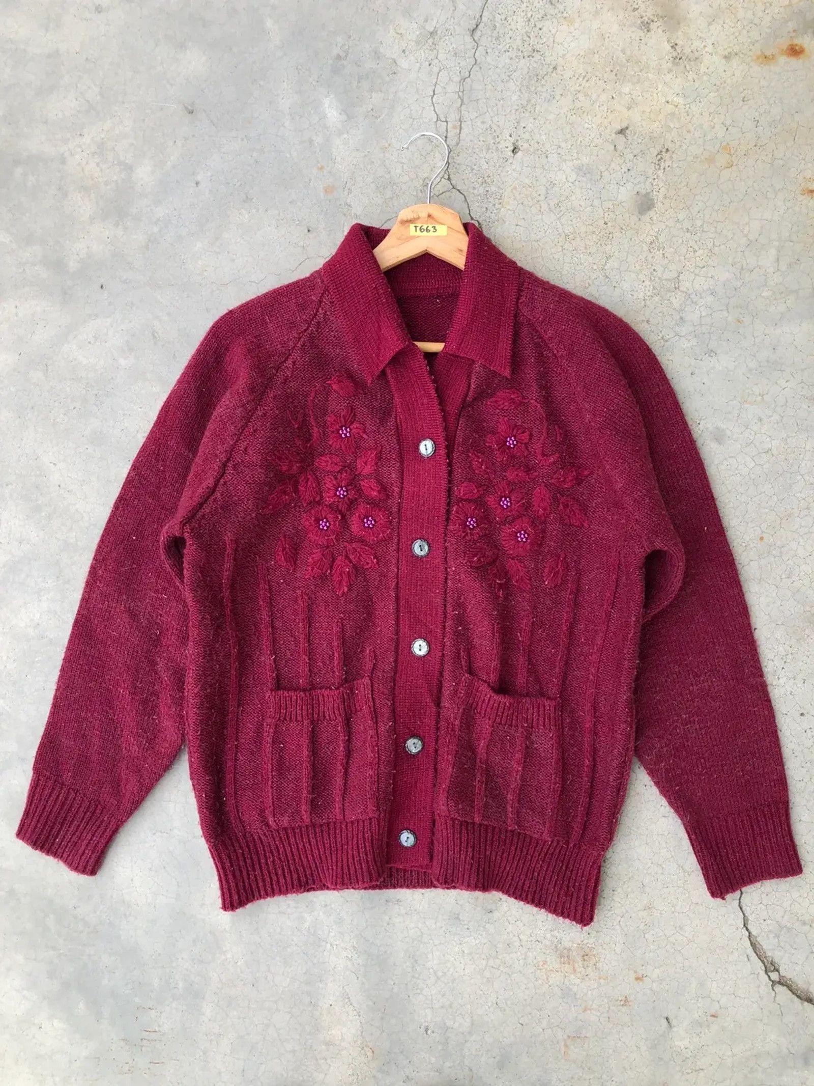Beauty Beast × Japanese Brand 📌Very Rare Embroidered Jumper Knitting Cardigan/Unisex Size US M / EU 48-50 / 2 - 1 Thumbnail