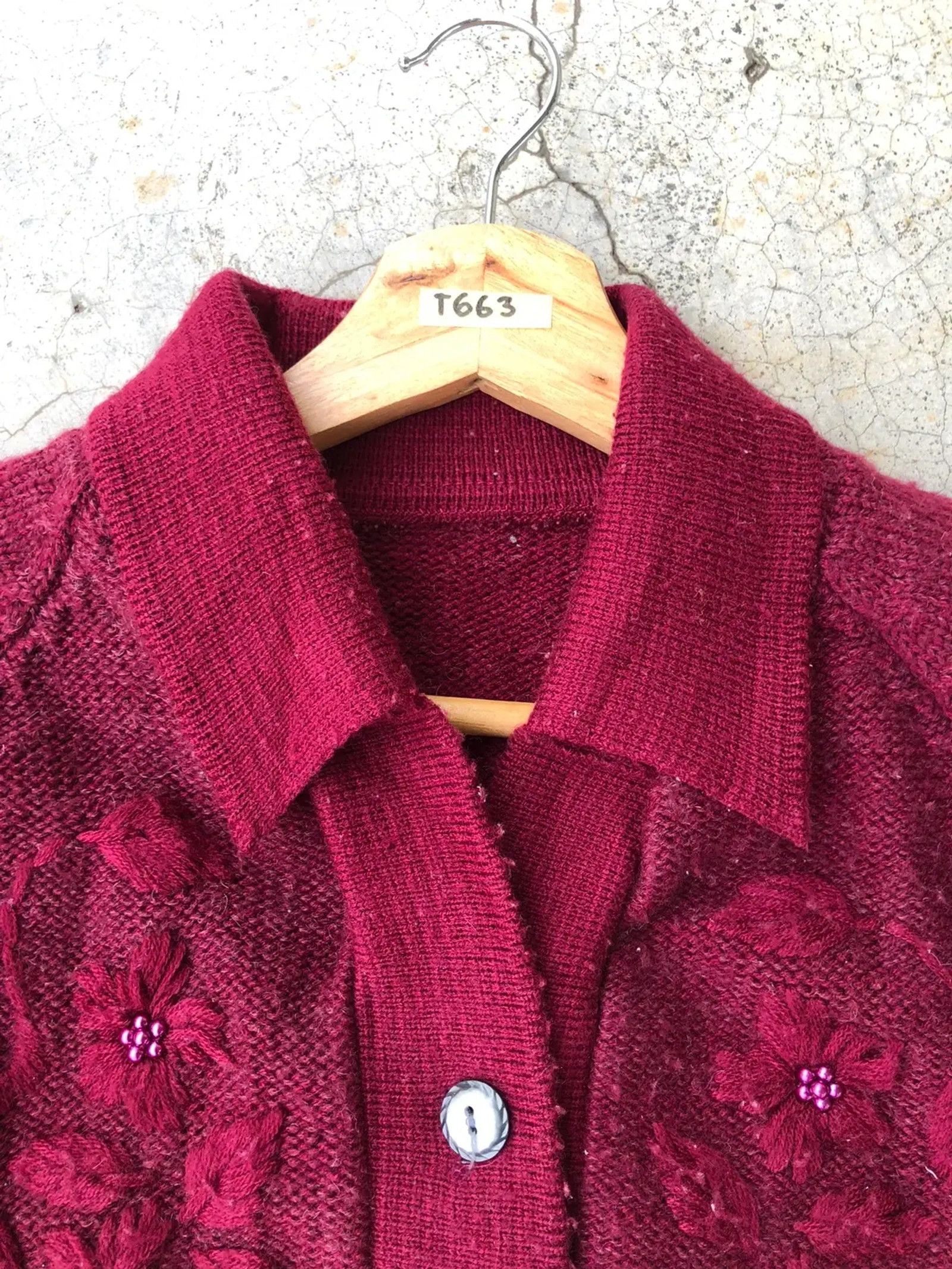 Beauty Beast × Japanese Brand 📌Very Rare Embroidered Jumper Knitting Cardigan/Unisex Size US M / EU 48-50 / 2 - 8 Thumbnail