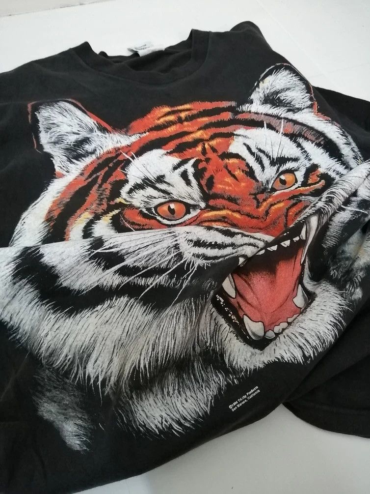 Vintage Vtg 1994 TRINITY PRODUCT Tiger T-shirt Size US L / EU 52-54 / 3 - 2 Thumbnail