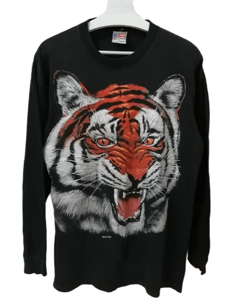 Vintage Vtg 1994 TRINITY PRODUCT Tiger T-shirt Size US L / EU 52-54 / 3 - 1 Thumbnail
