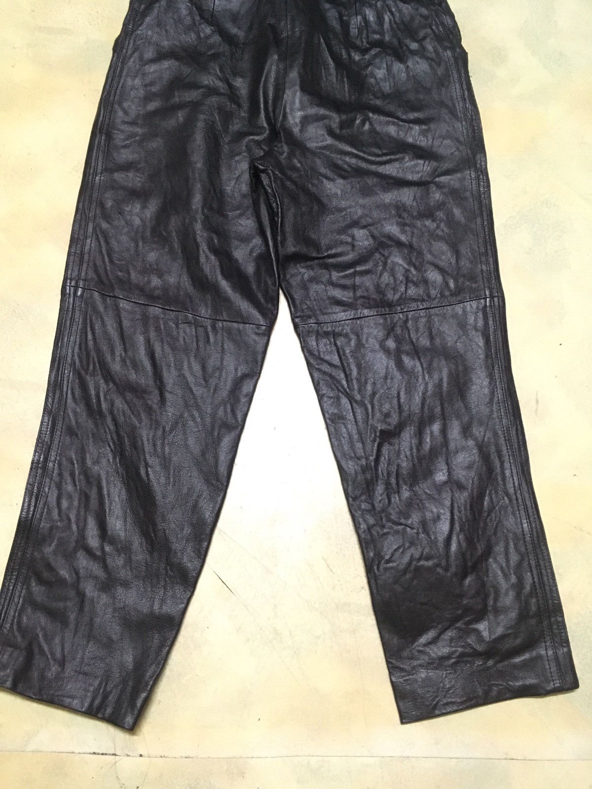 Japanese Brand Japanese Brand Real Leather Baggy Pants Size US 28 / EU 44 - 4 Thumbnail
