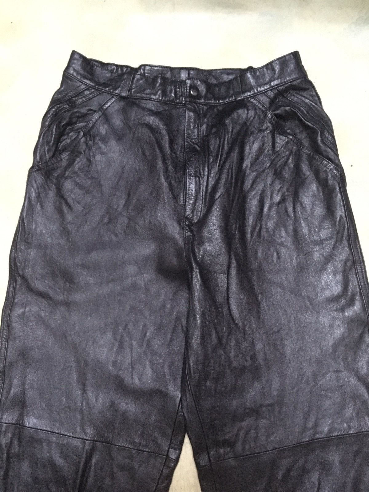 Japanese Brand Japanese Brand Real Leather Baggy Pants Size US 28 / EU 44 - 5 Thumbnail