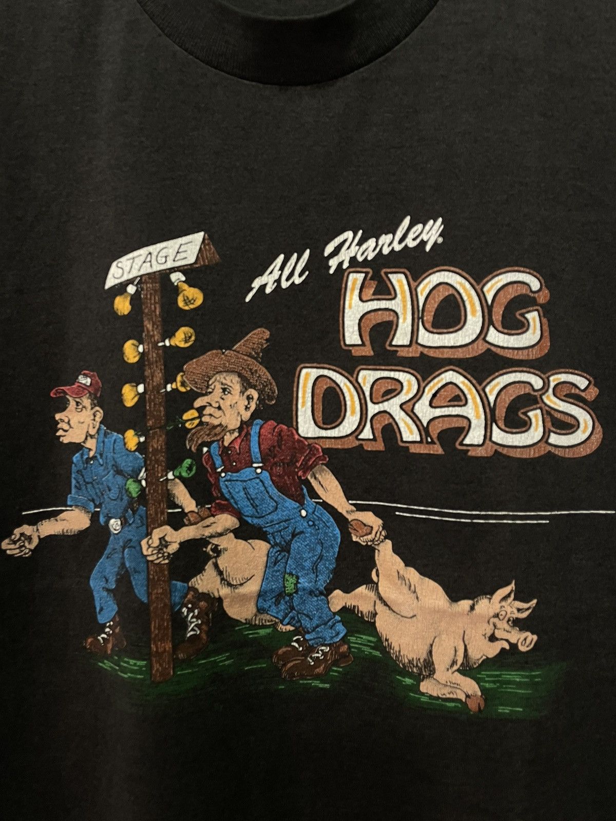 Harley Davidson × Vintage Vintage HOG DRAGS harley davidson Hawg Size US L / EU 52-54 / 3 - 1 Thumbnail