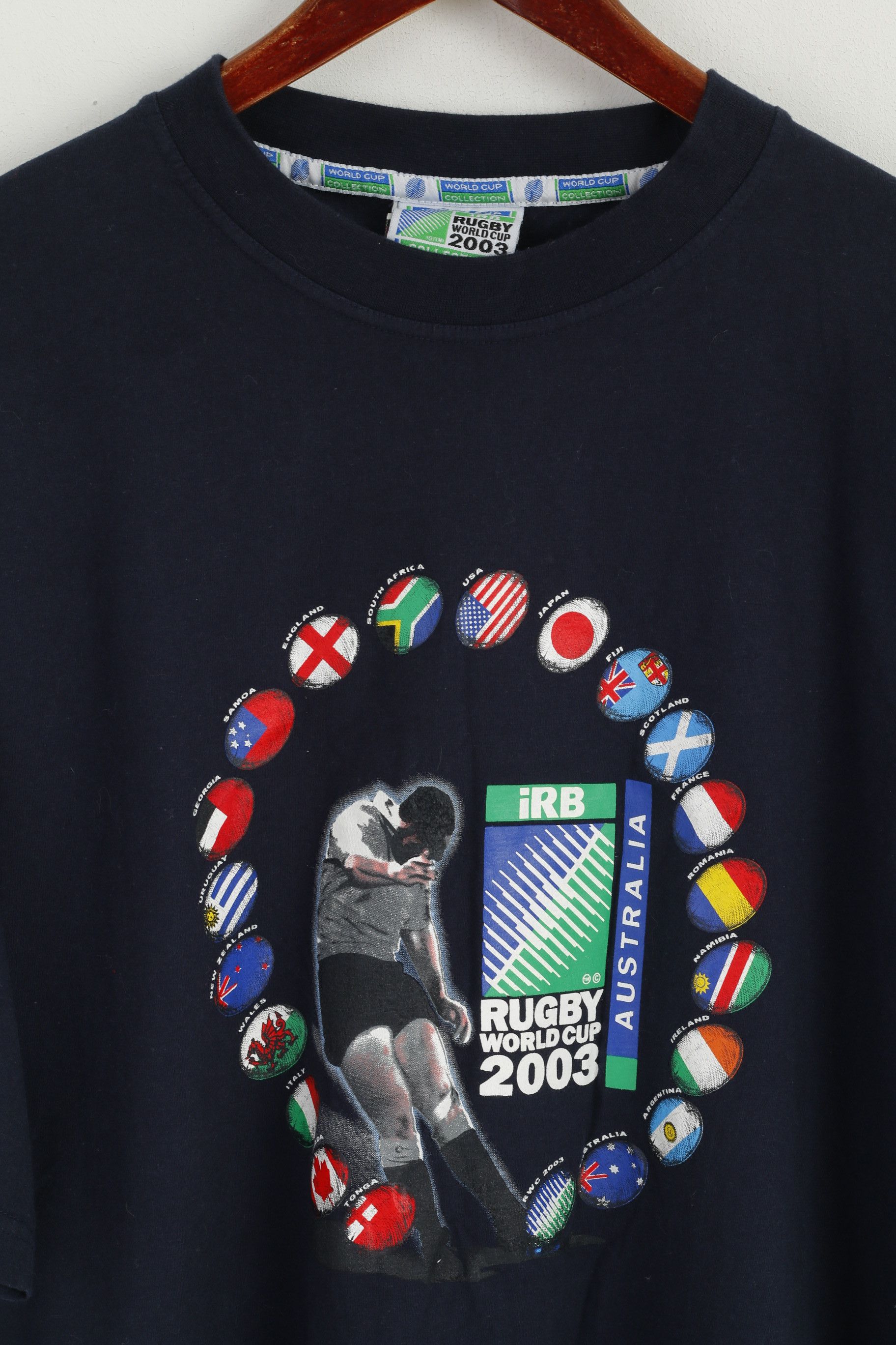 Other Coper Men XXL T-Shirt Navy Rugby World Cup 2003 irb 3885 Size US XXL / EU 58 / 5 - 2 Thumbnail