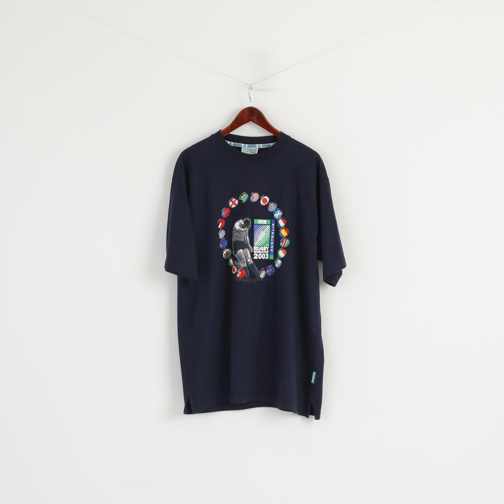Other Coper Men XXL T-Shirt Navy Rugby World Cup 2003 irb 3885 Size US XXL / EU 58 / 5 - 1 Thumbnail