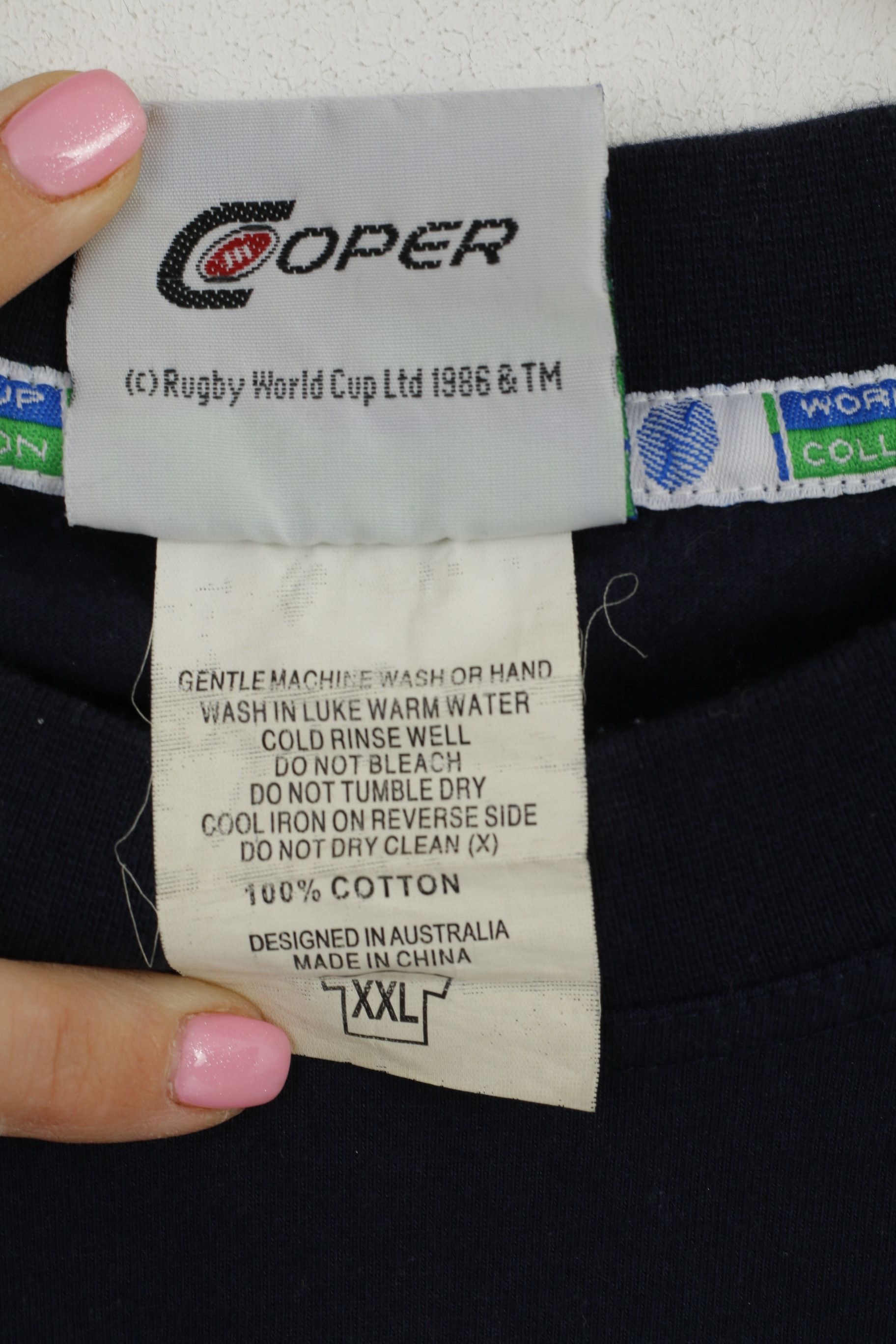 Other Coper Men XXL T-Shirt Navy Rugby World Cup 2003 irb 3885 Size US XXL / EU 58 / 5 - 5 Thumbnail