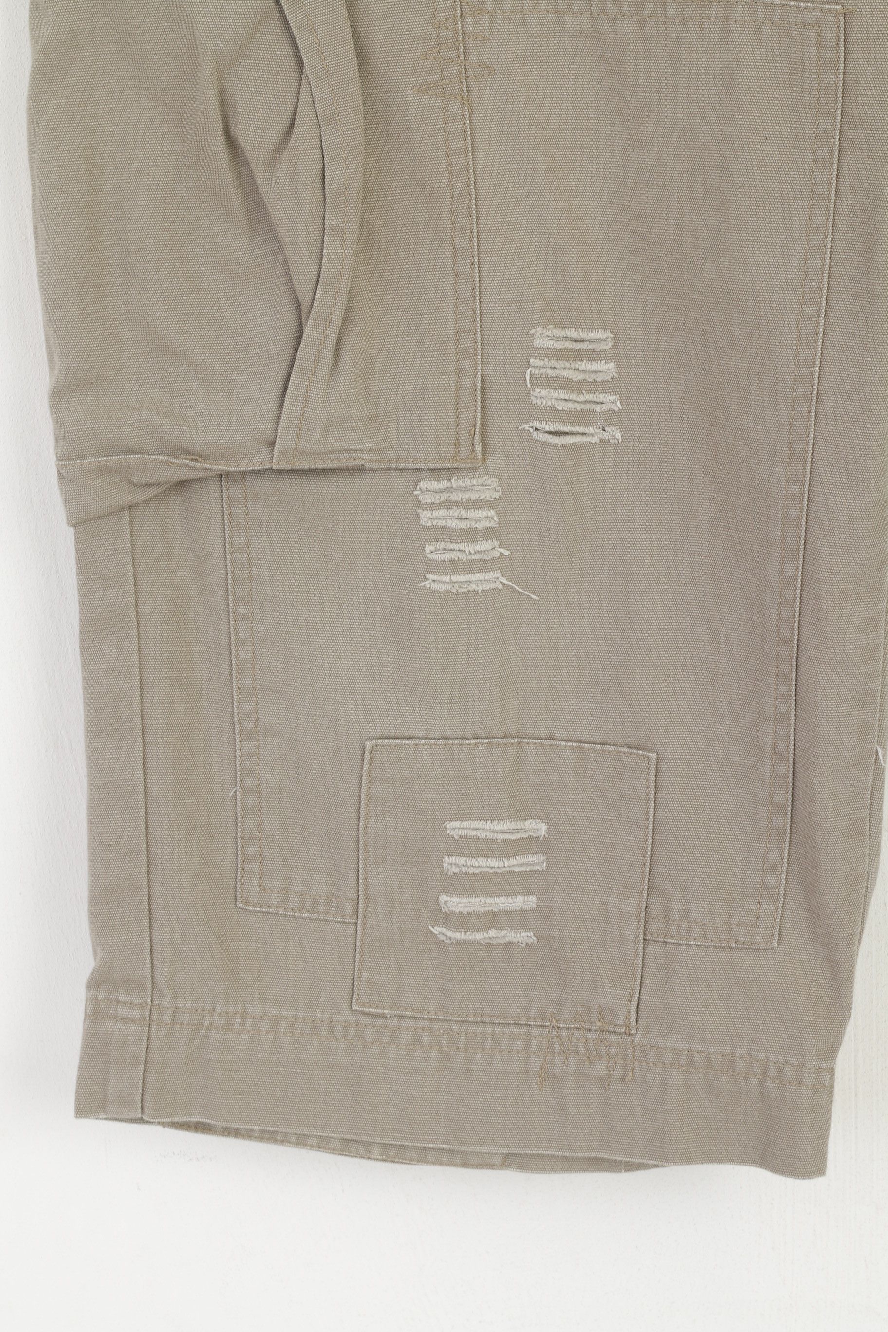 Vintage Plusminus By Chiemsee Men XL Shorts Beige Cotton Cargo 3888 Size US 40 / EU 56 - 4 Thumbnail
